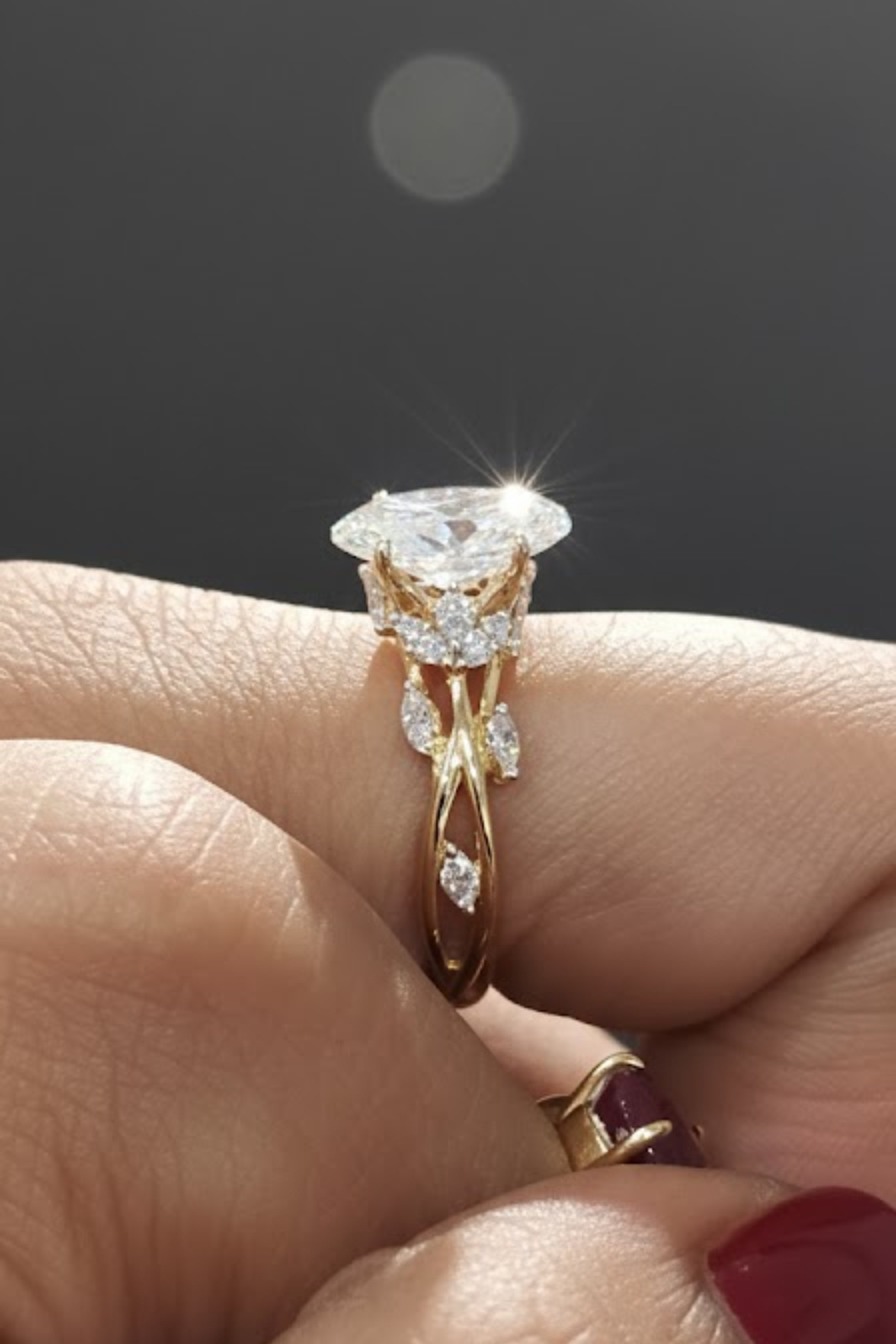 Amara Bloom Oval Solitaire Ring