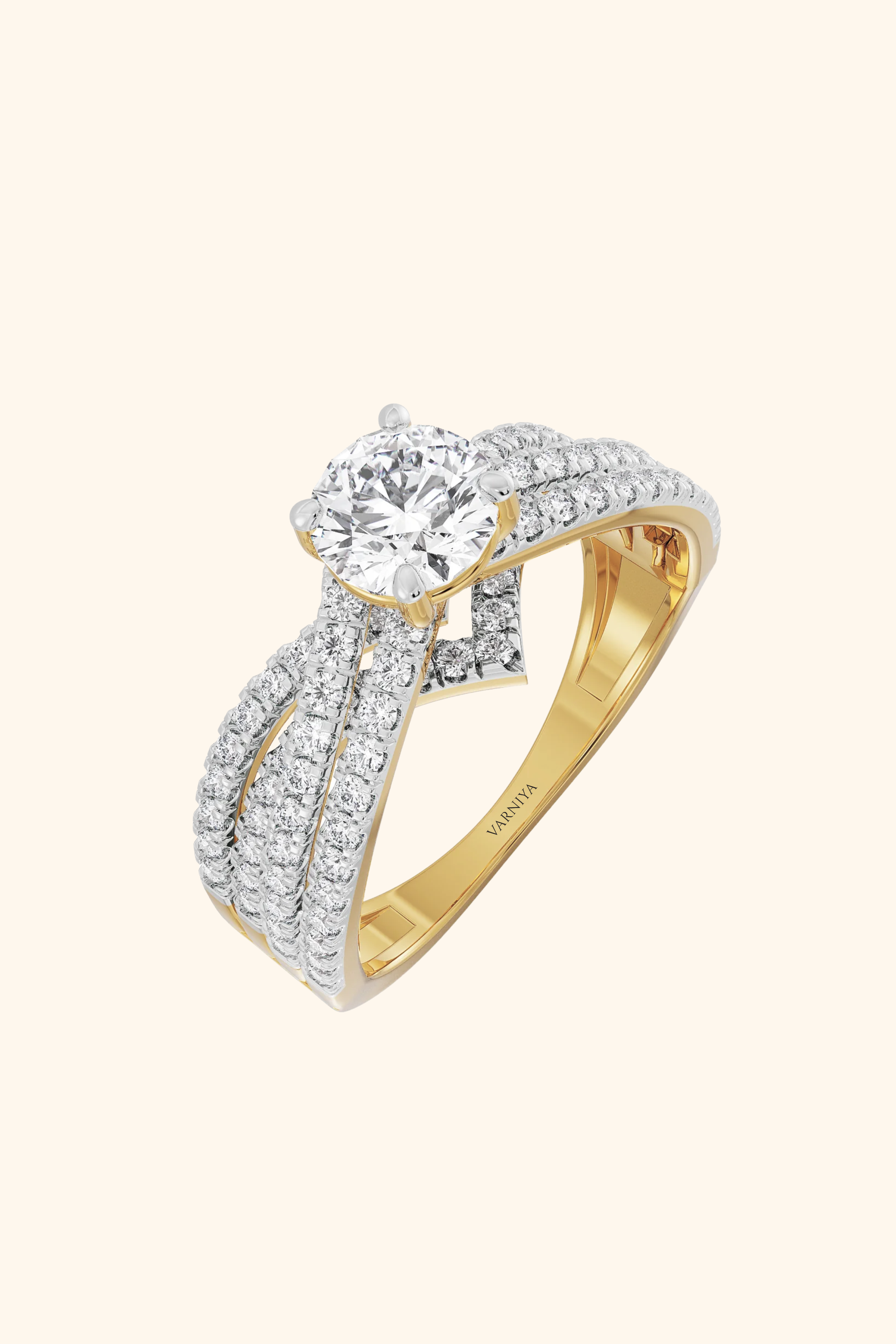 Lustrous Quad Pavé Ring