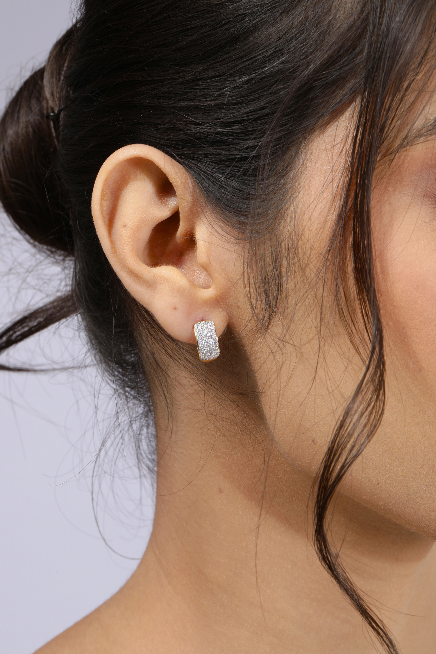 0.81Ct Orelia Pavé Huggies