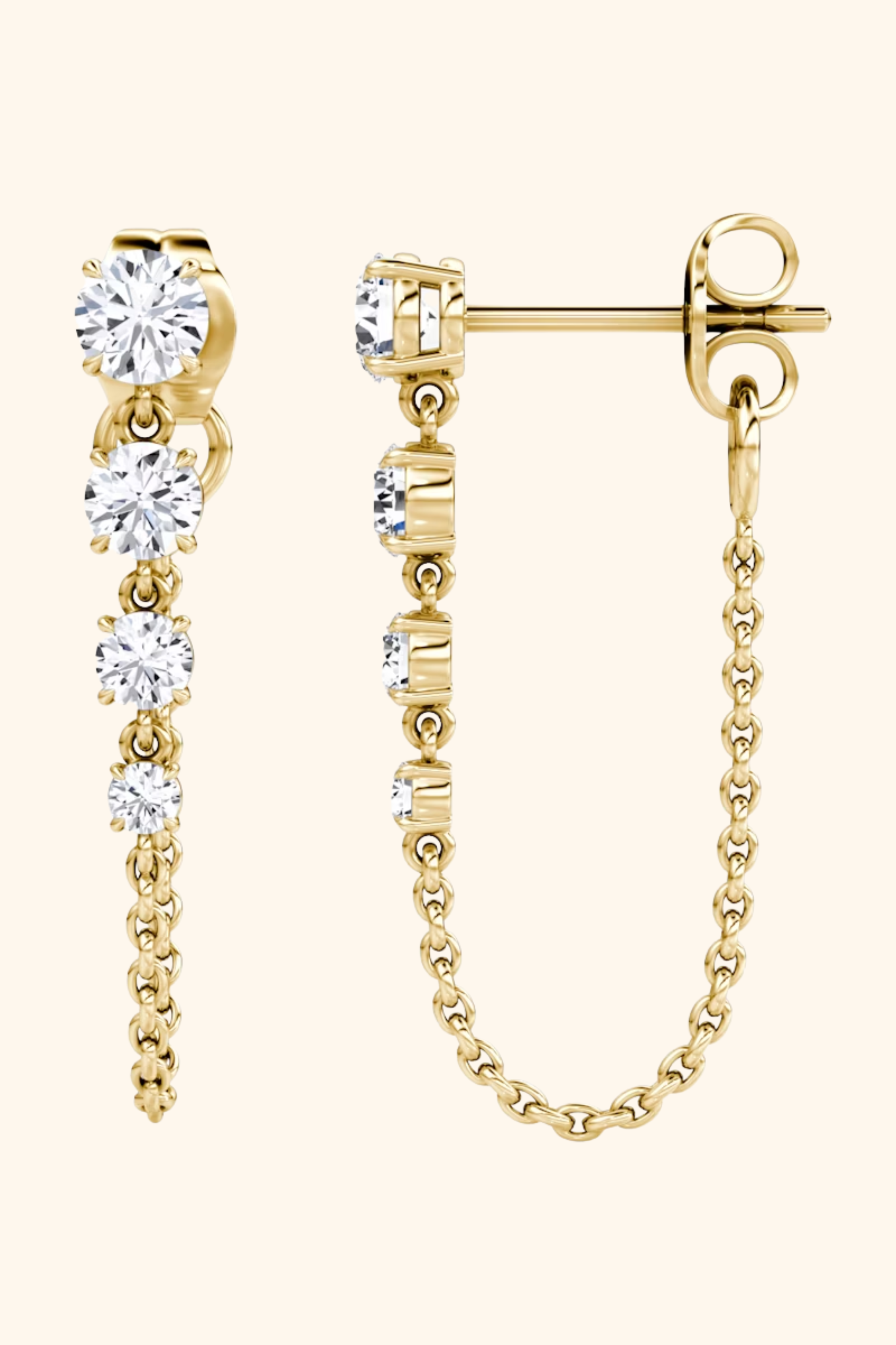 Graduated Drop Tennis Earrings