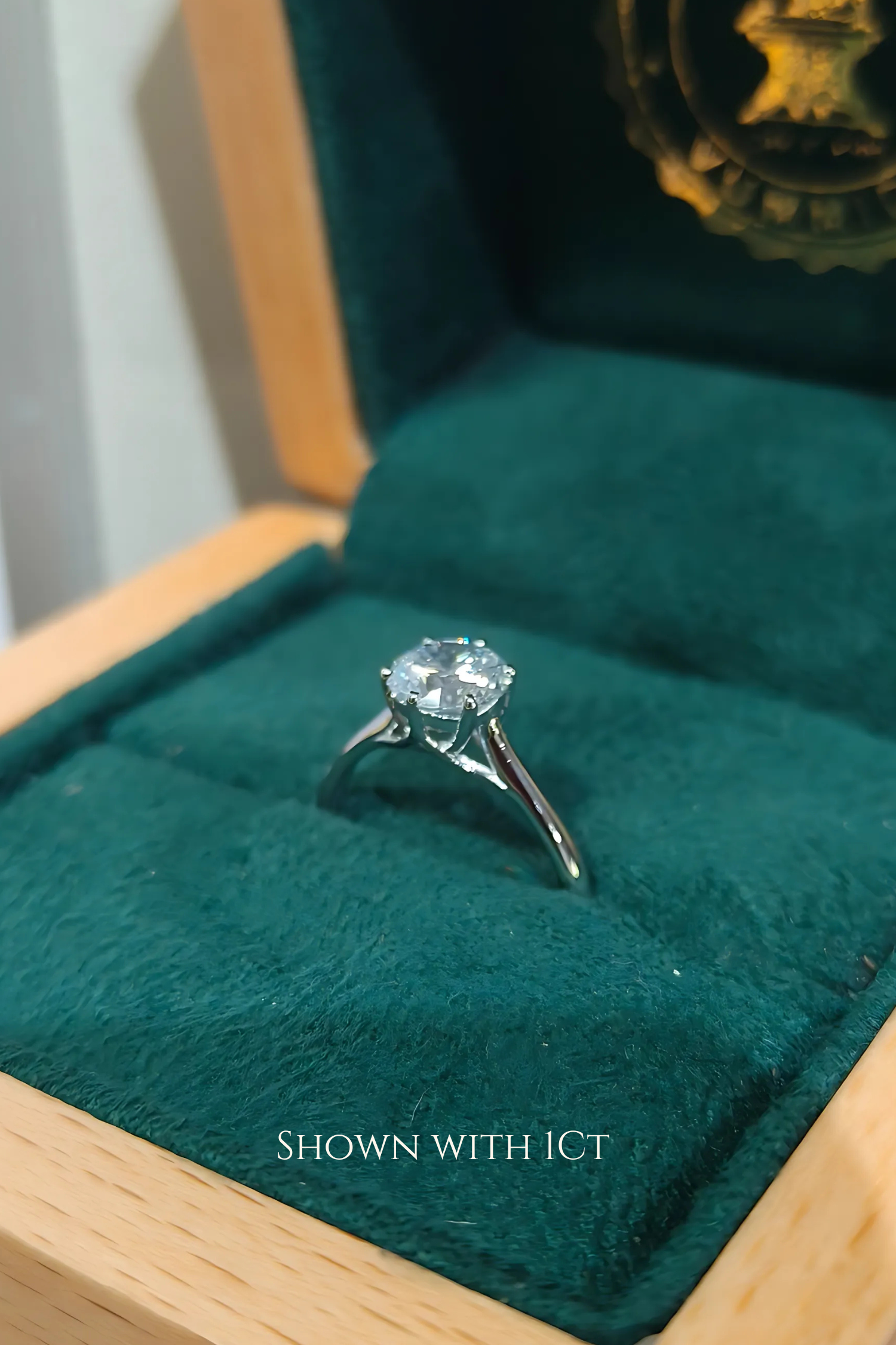 Classic 6 Prong Tulip Shank Round Solitaire Ring