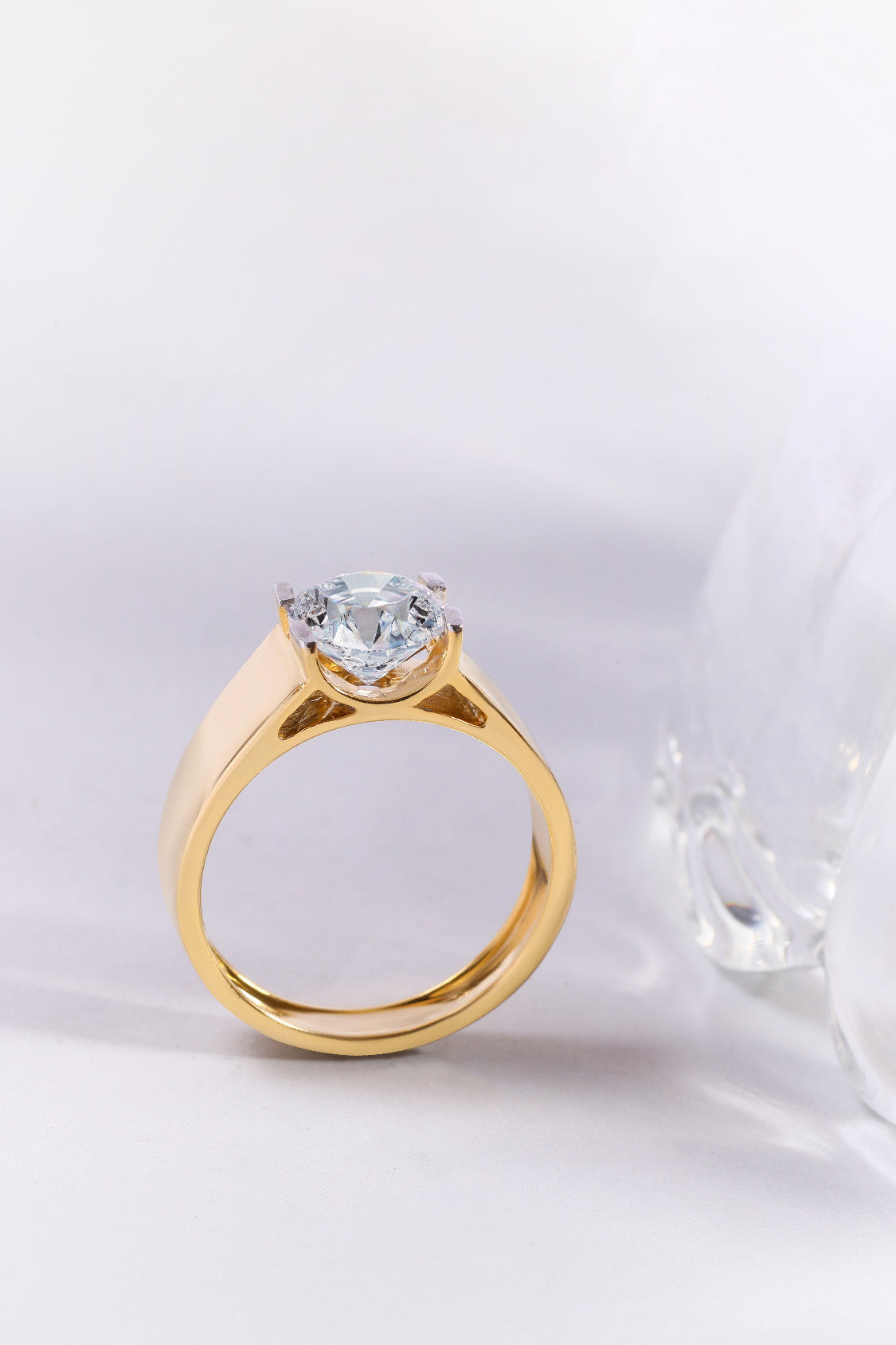 Valour Men's Band with a Round Solitaire