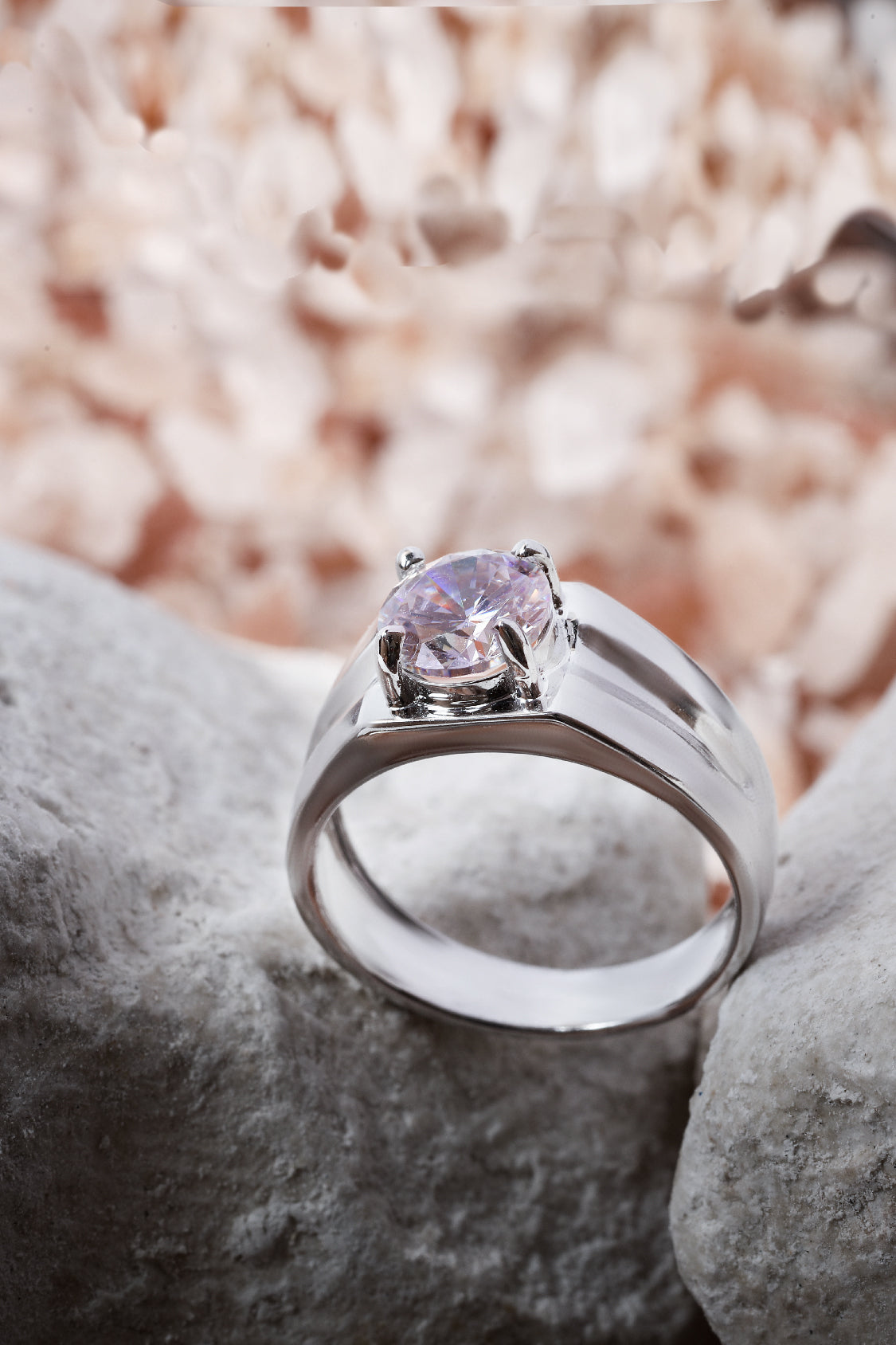 Monarch Band with a Round Solitaire