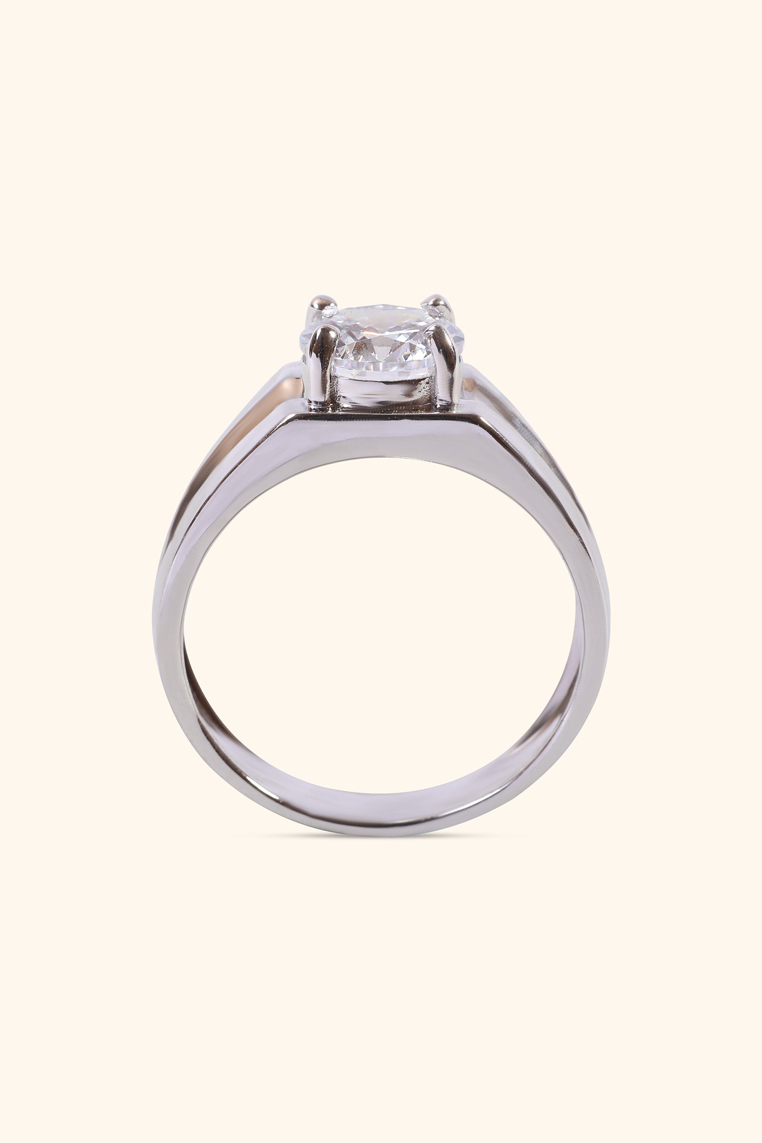 Monarch Band with a Round Solitaire