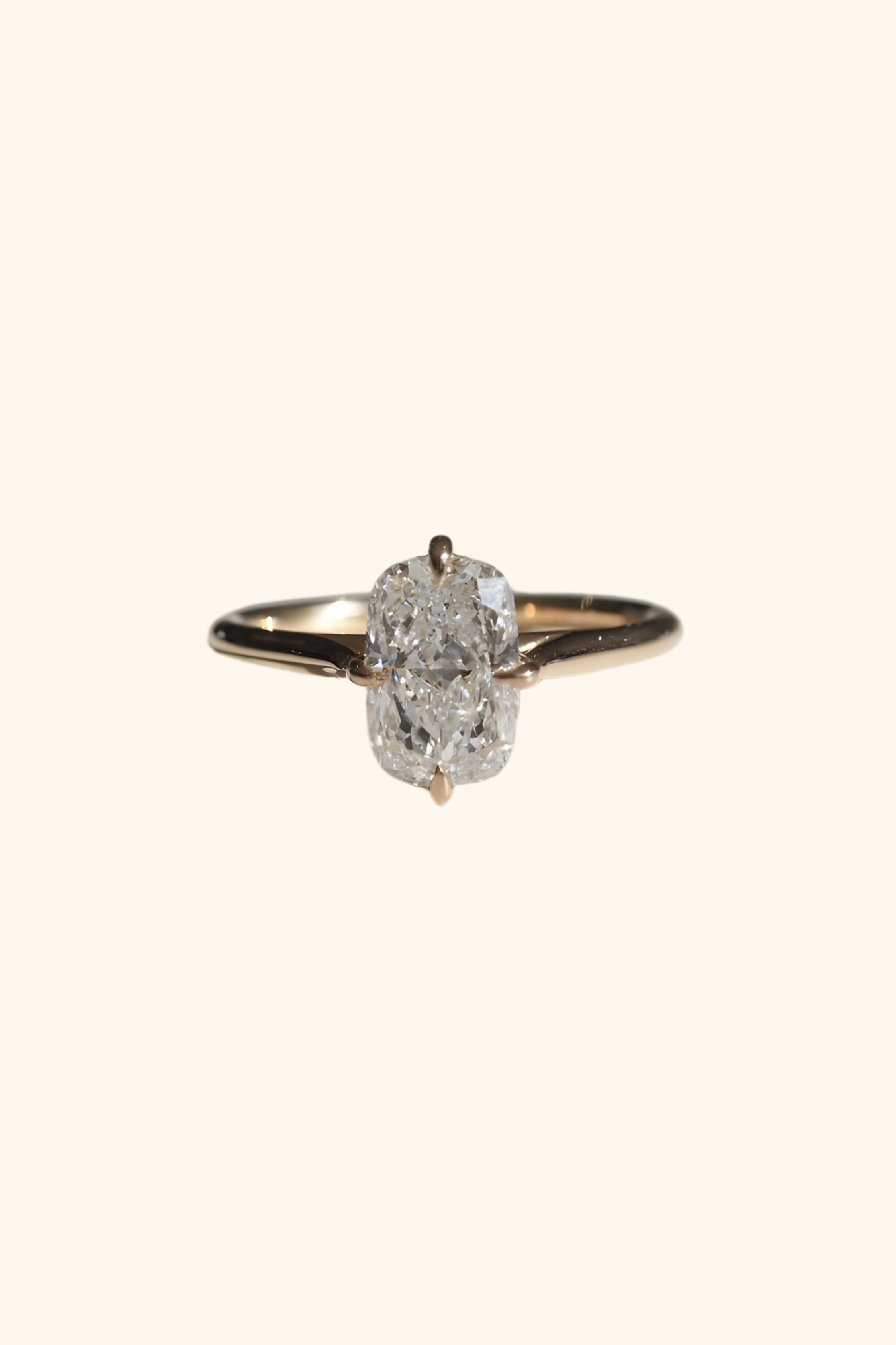 4.5Ct Elongated Cushion Solitaire Timeless Grace Ring