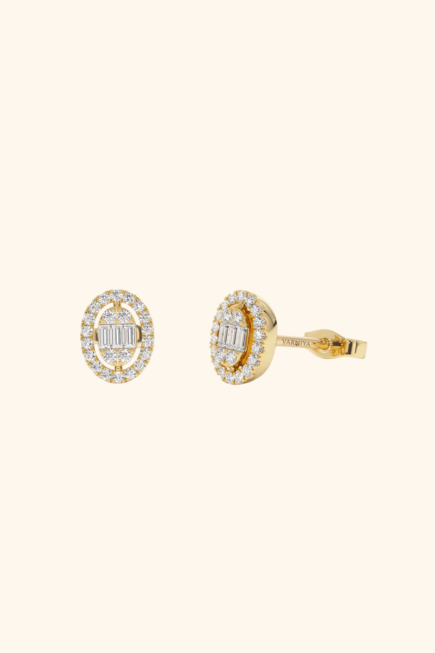 18K Gold Plated Embla Diamond Earrings