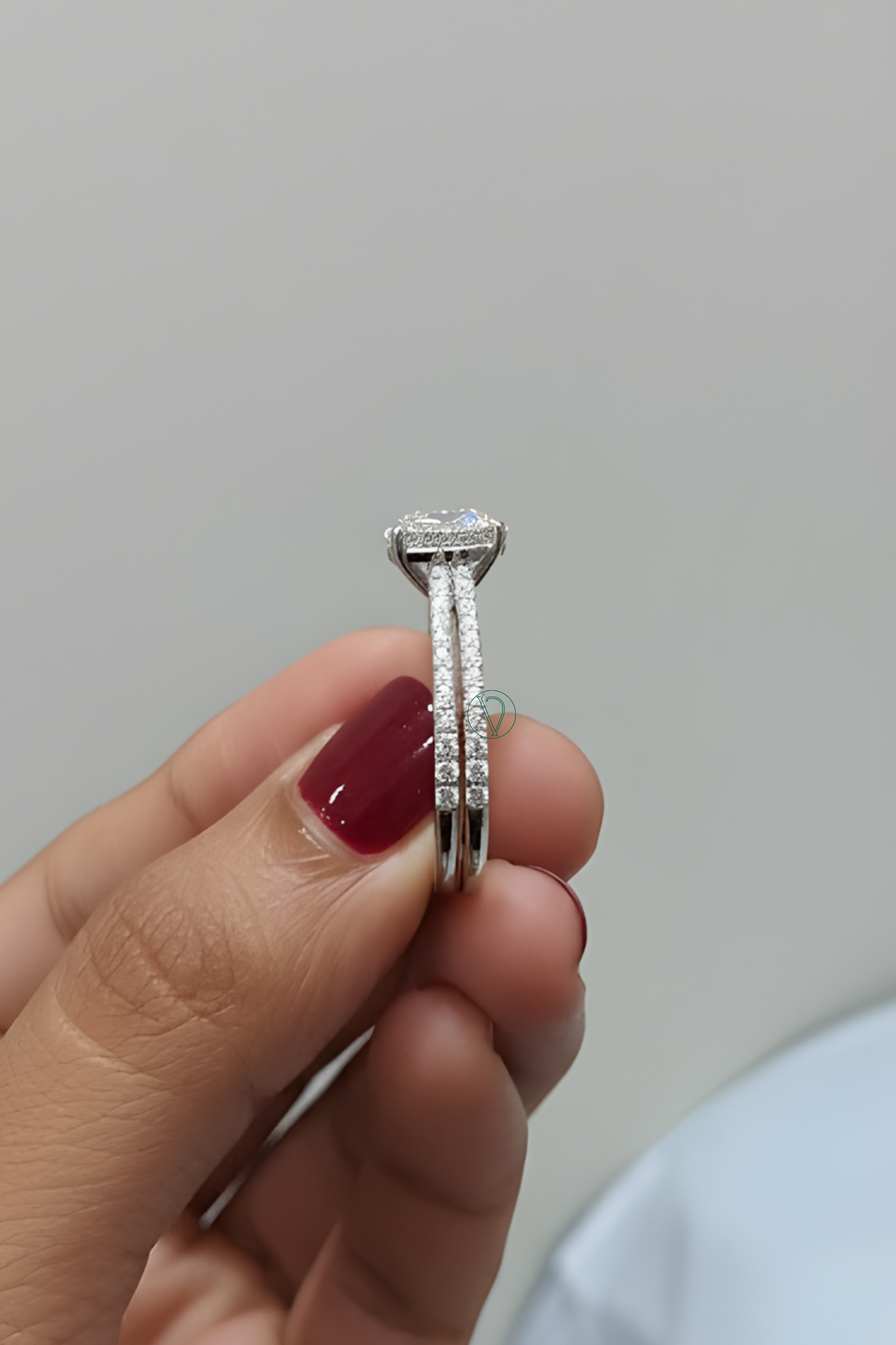 Alicia Round Brilliant Double Row Pavé Ring