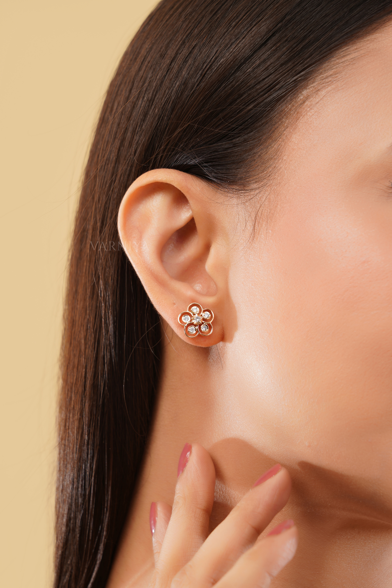 Traditional Classic Floral Studs