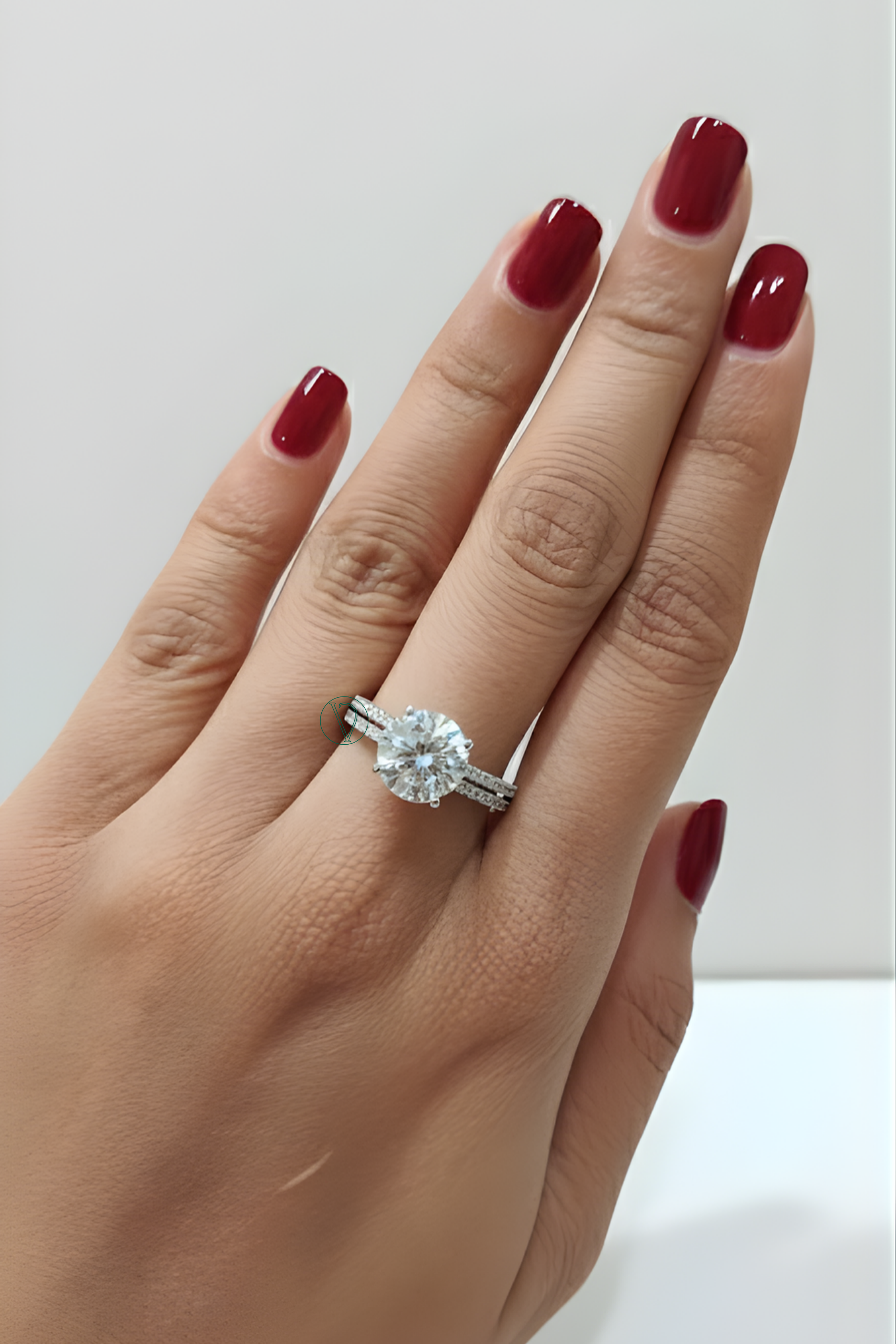 Alicia Round Brilliant Double Row Pavé Ring