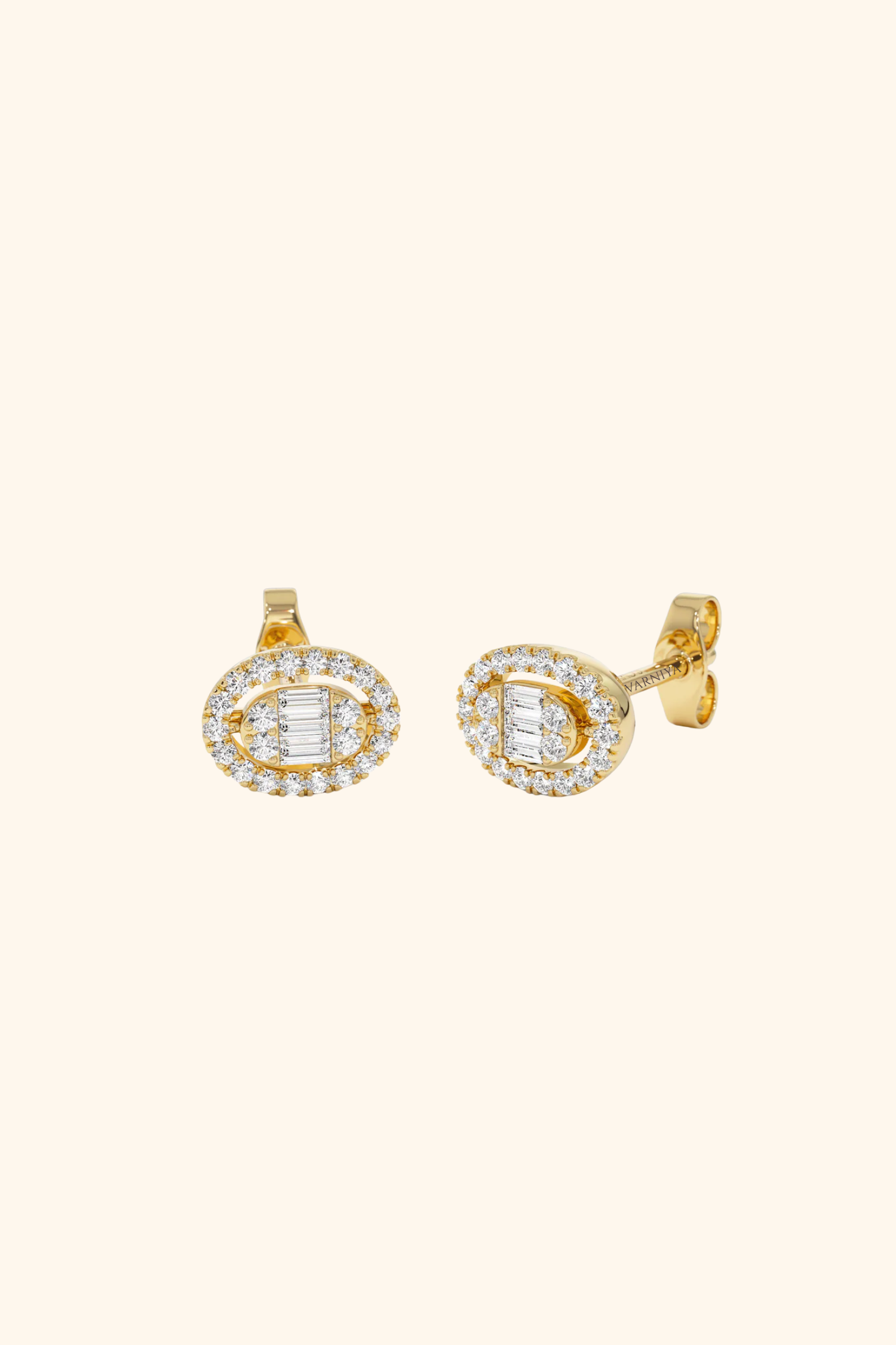 18K Gold Plated Embla Diamond Earrings