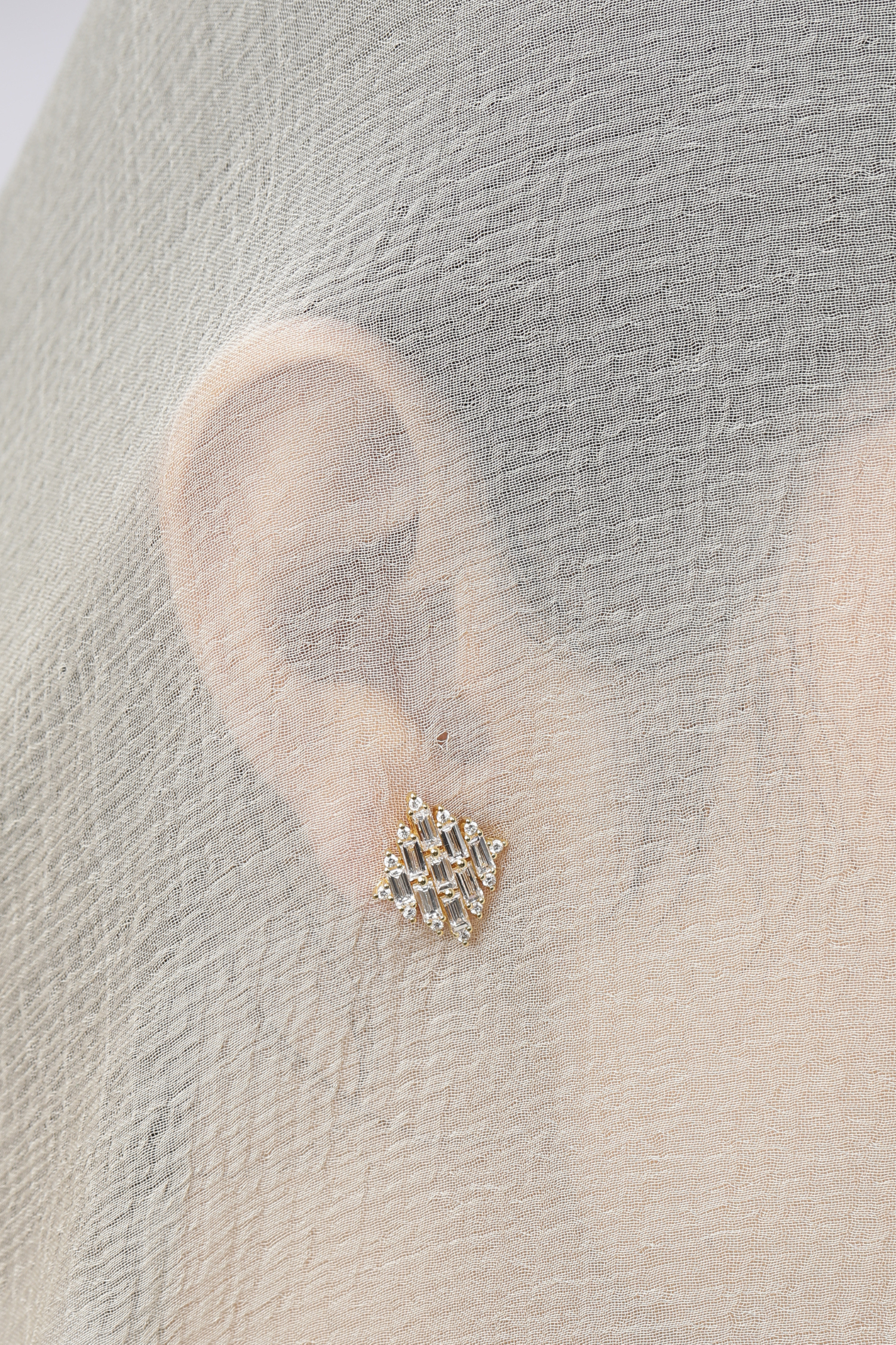 18K Gold Plated Elsa Diamond Earrings