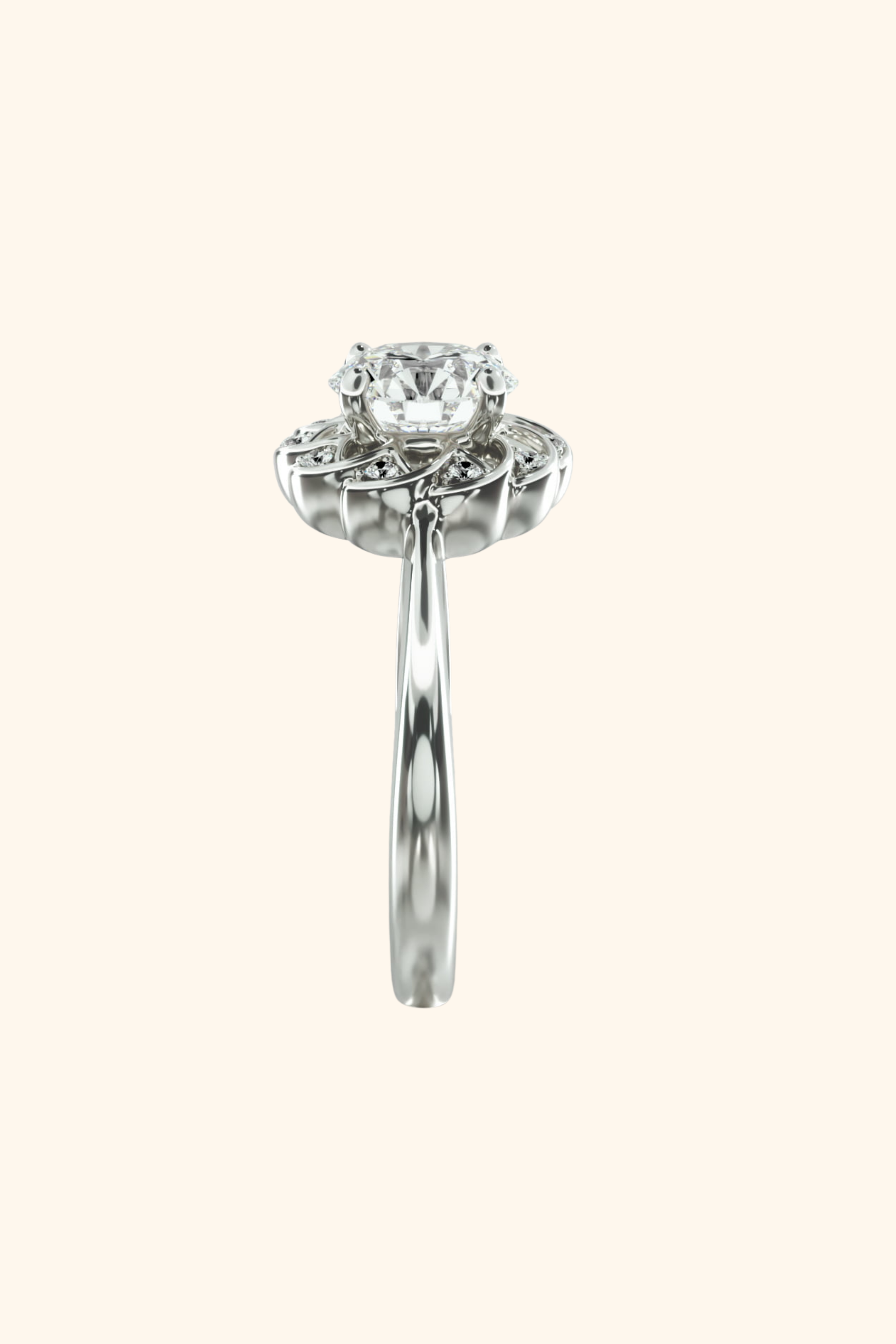 Vintage Lace Halo Ring