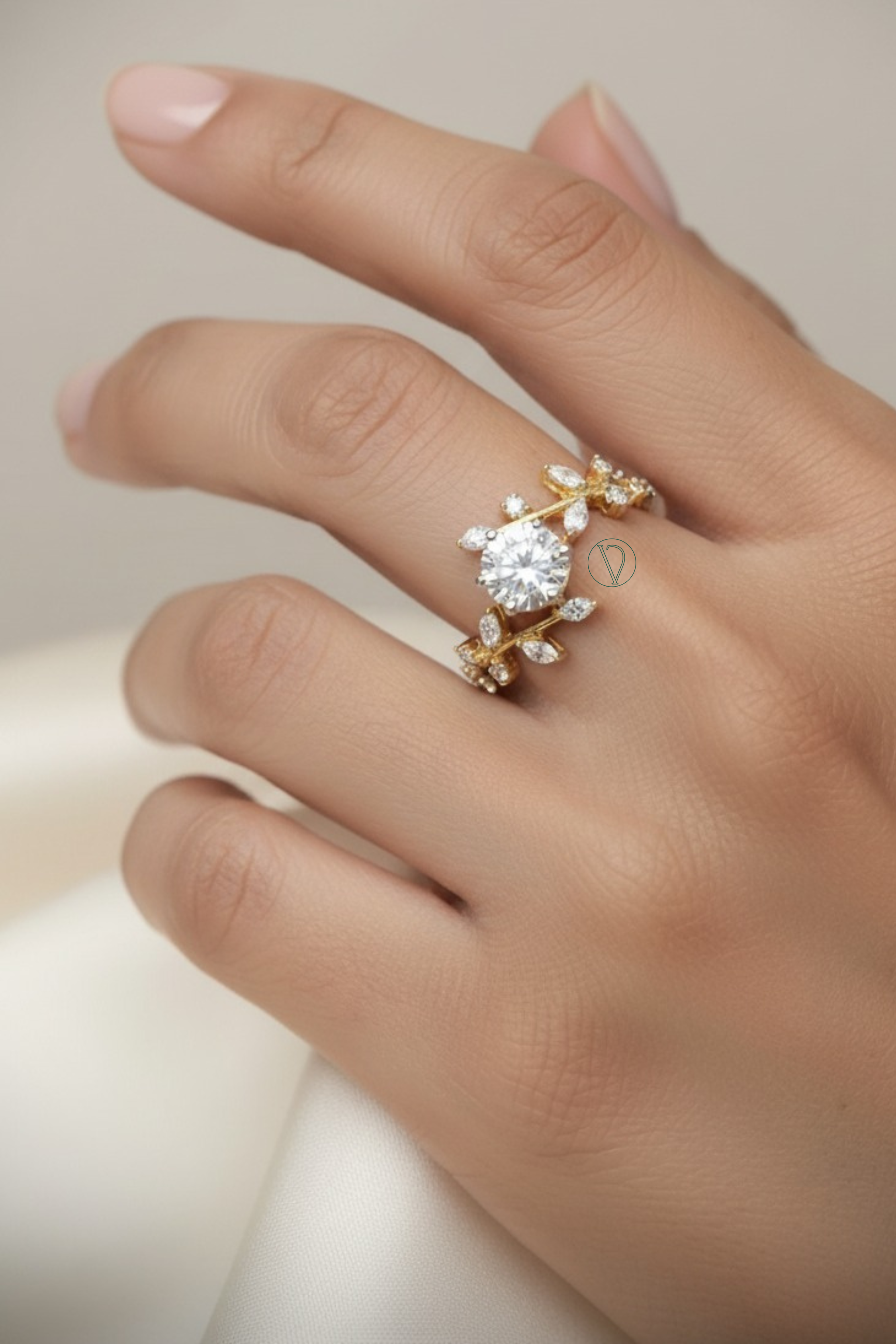 Everbloom Round Solitaire Ring
