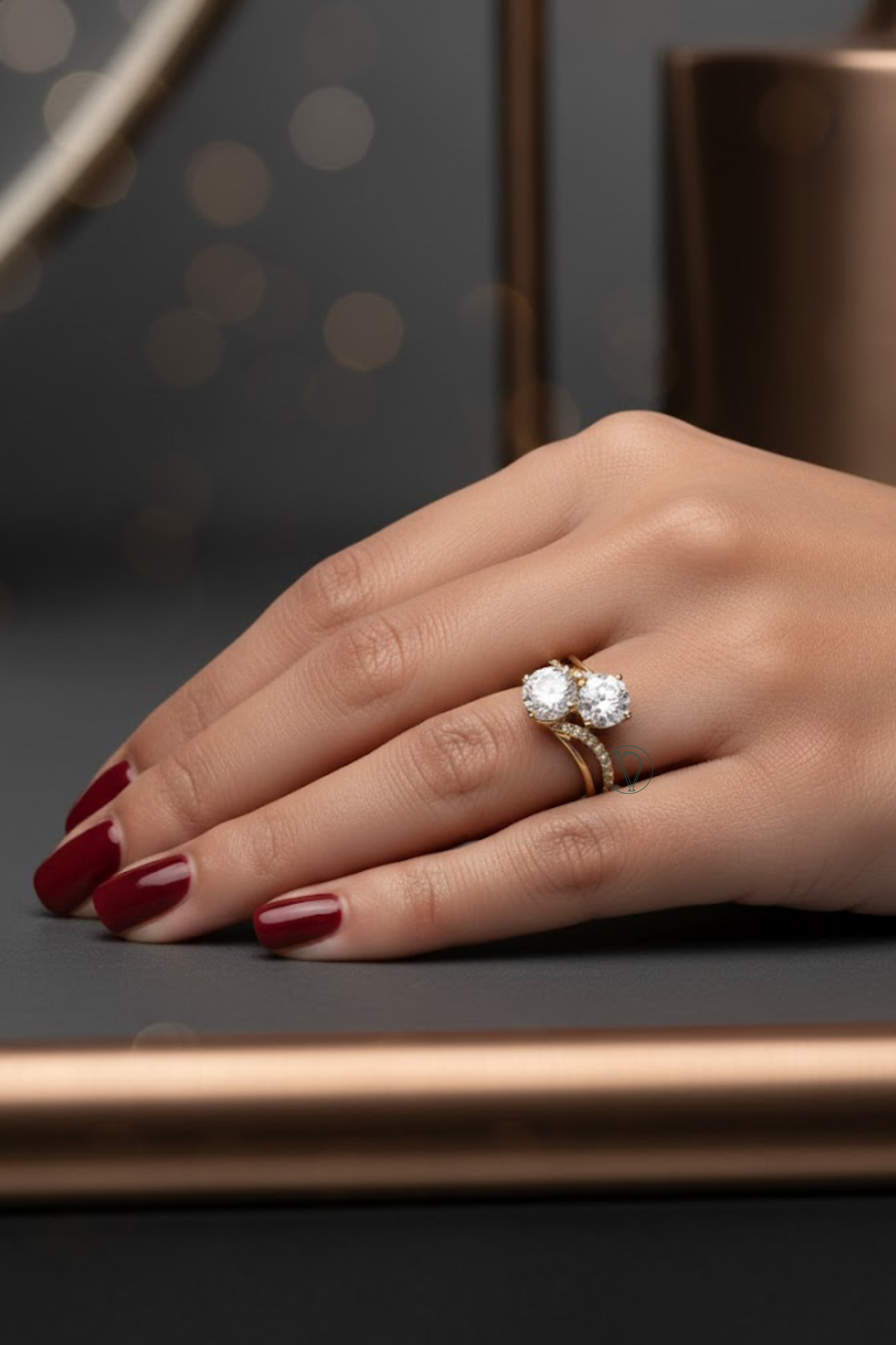 Double Round Brilliant Toi Et Moi Ring