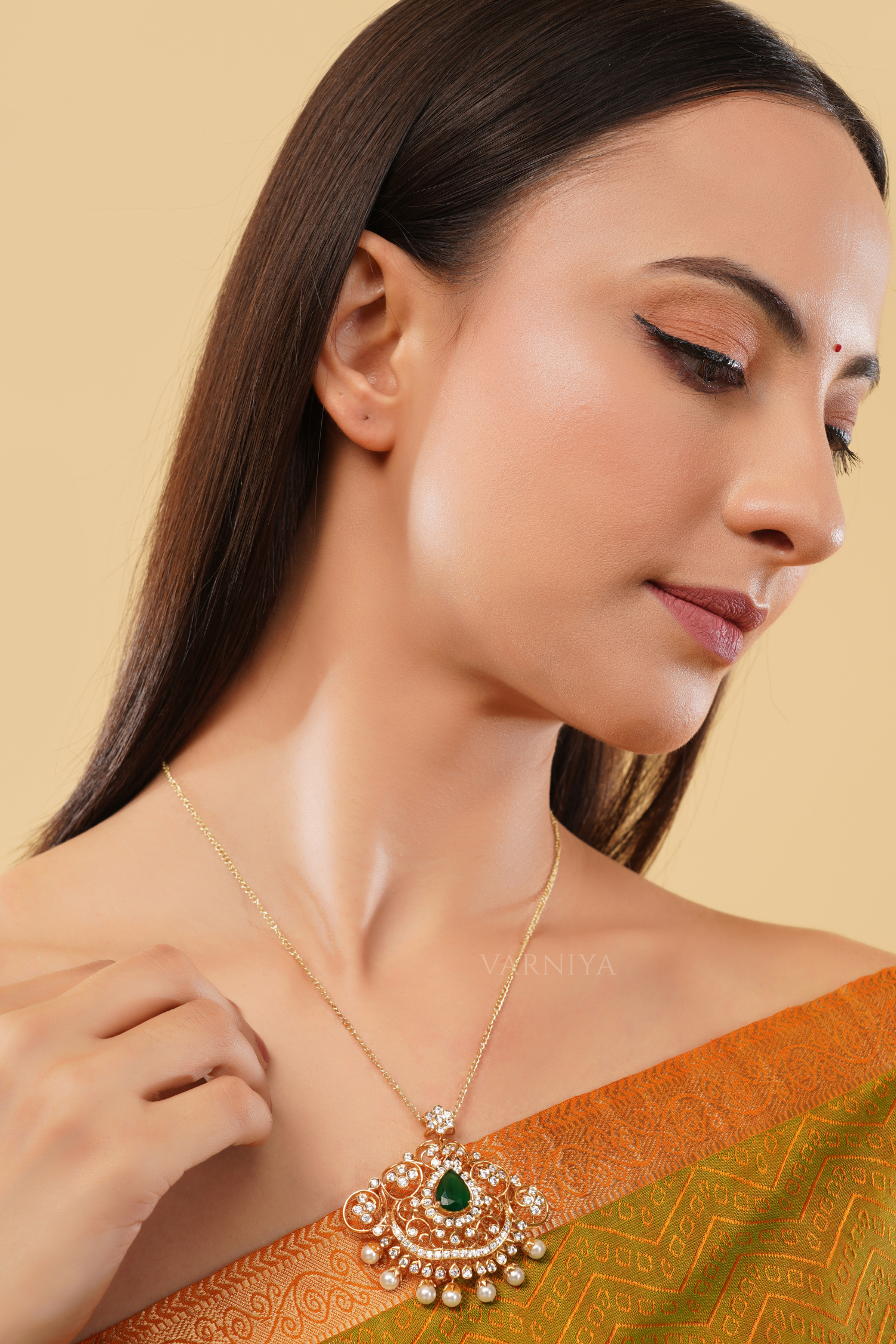 Traditional Double Halo Pendant