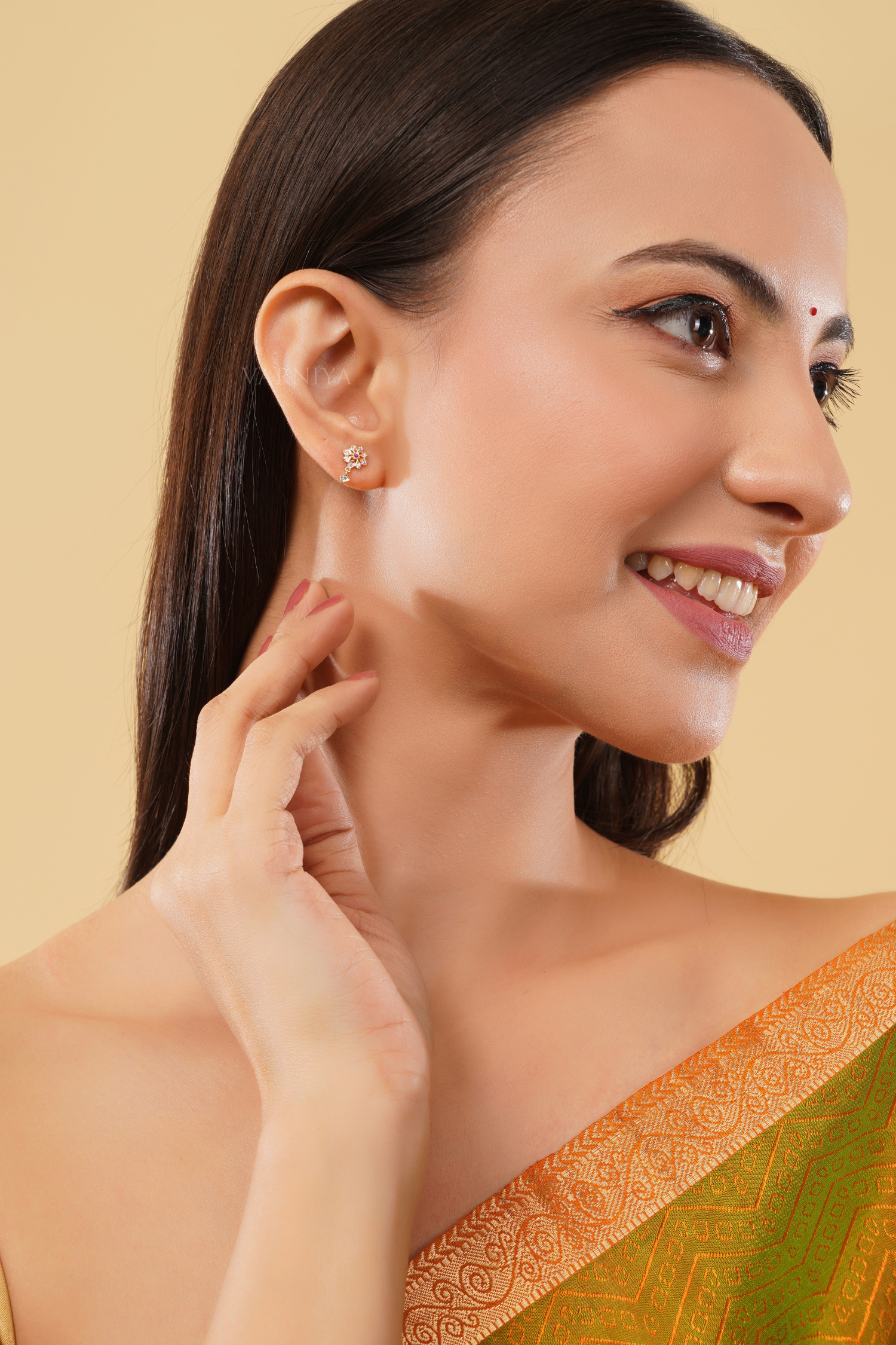 Traditional Ruby and Diamond Drop Earrings