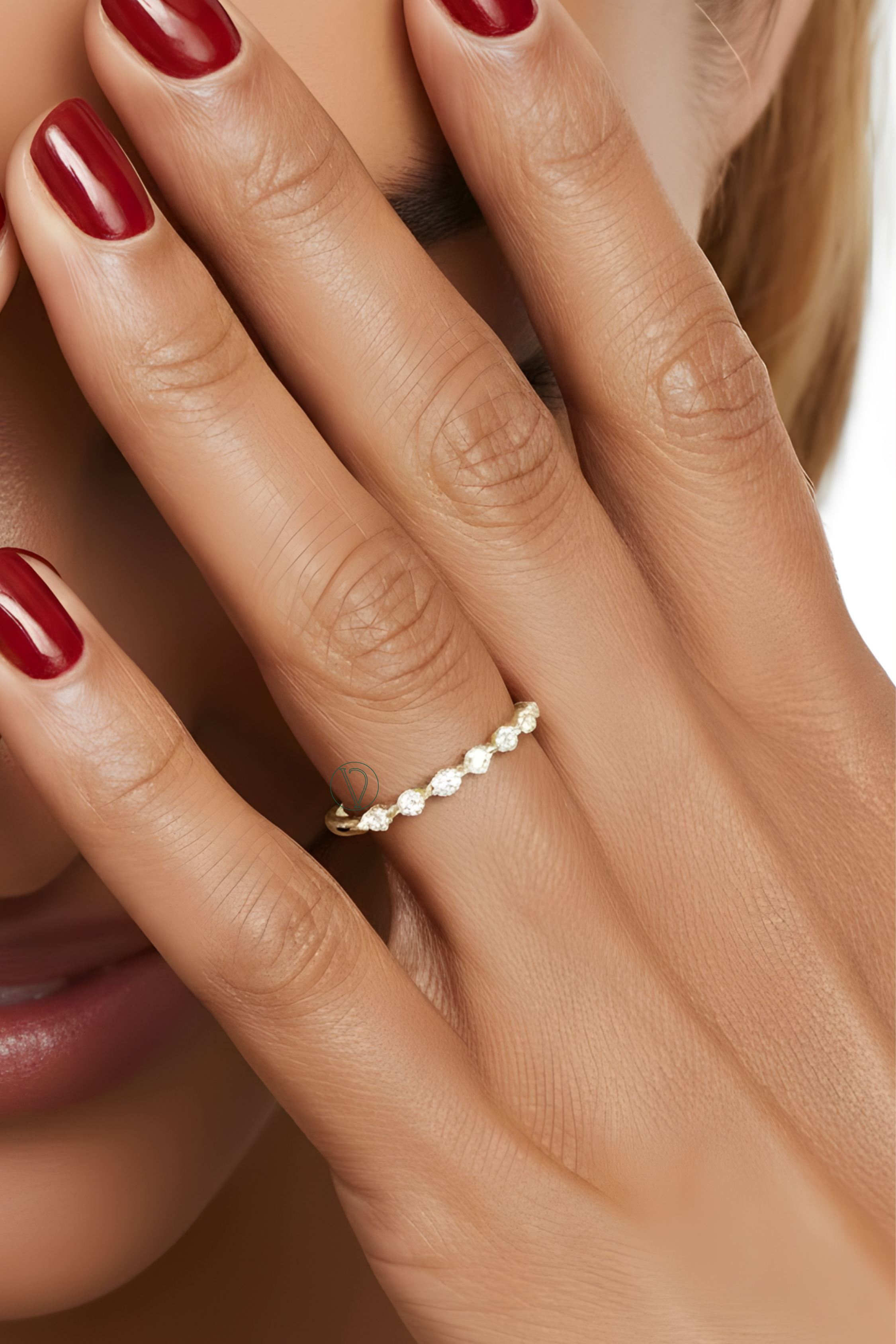 Marquise and Round Half Eternity Band