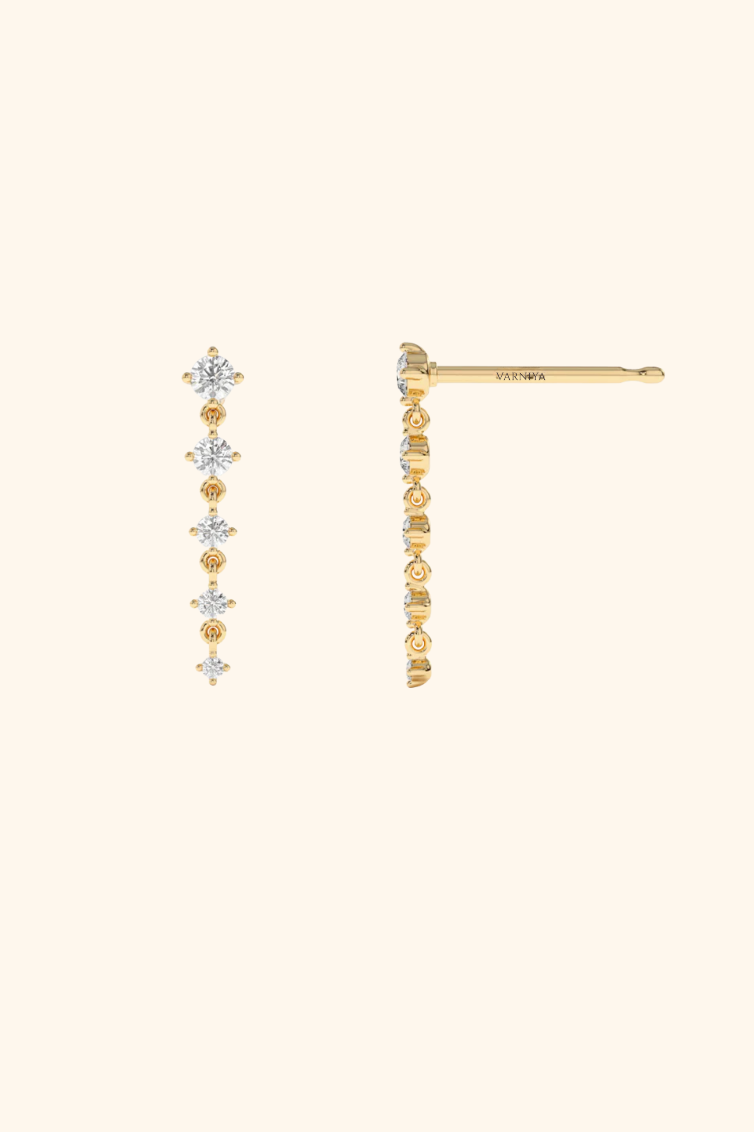 18KT Gold Plated Diamond Whispers Earrings