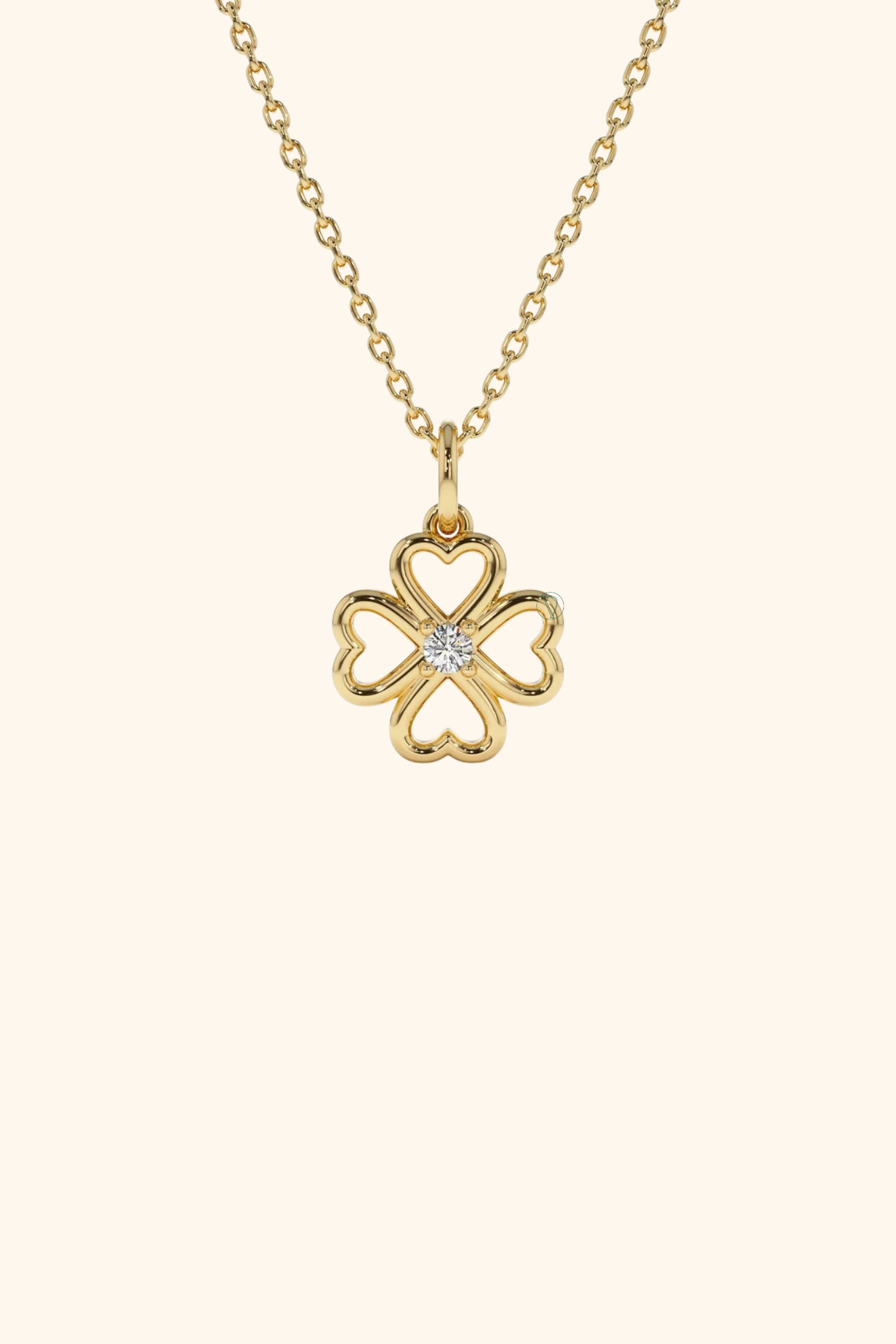 Lucky Clover Diamond Pendant