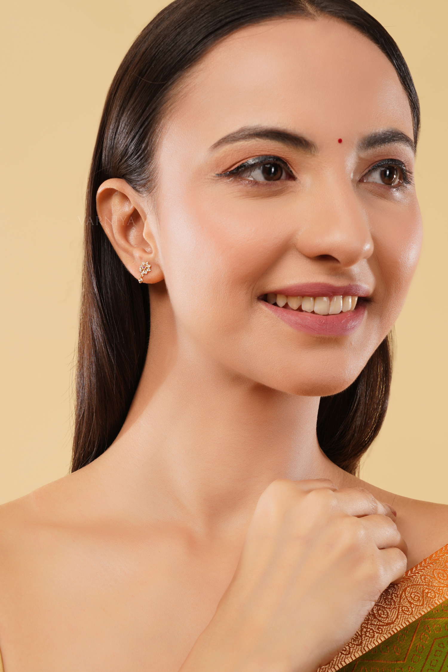 Traditional Ruby and Diamond Drop Earrings