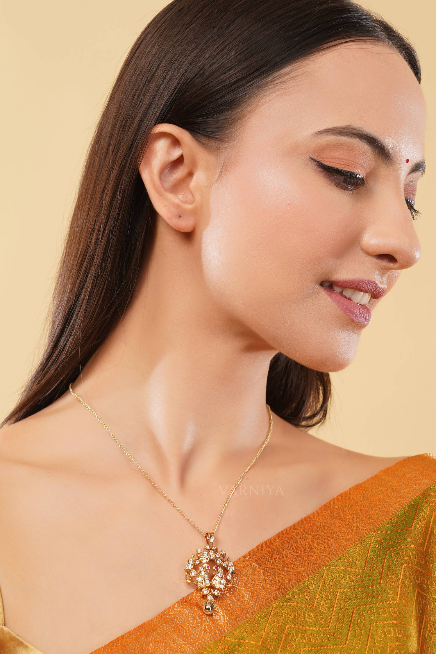 Traditional Pear-Shaped Halo Pendant