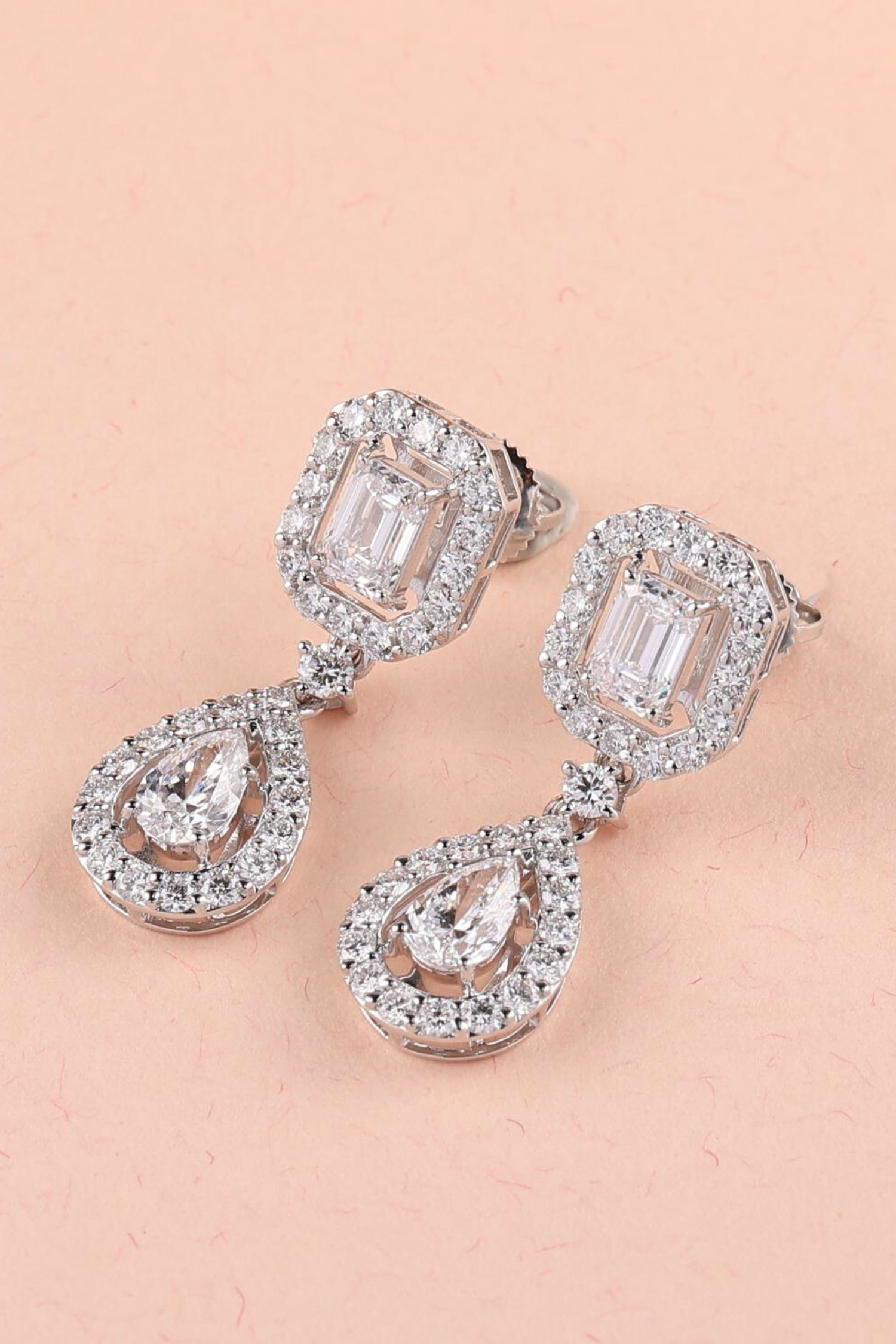 Adele Emerald and Pear Dangle Earrings