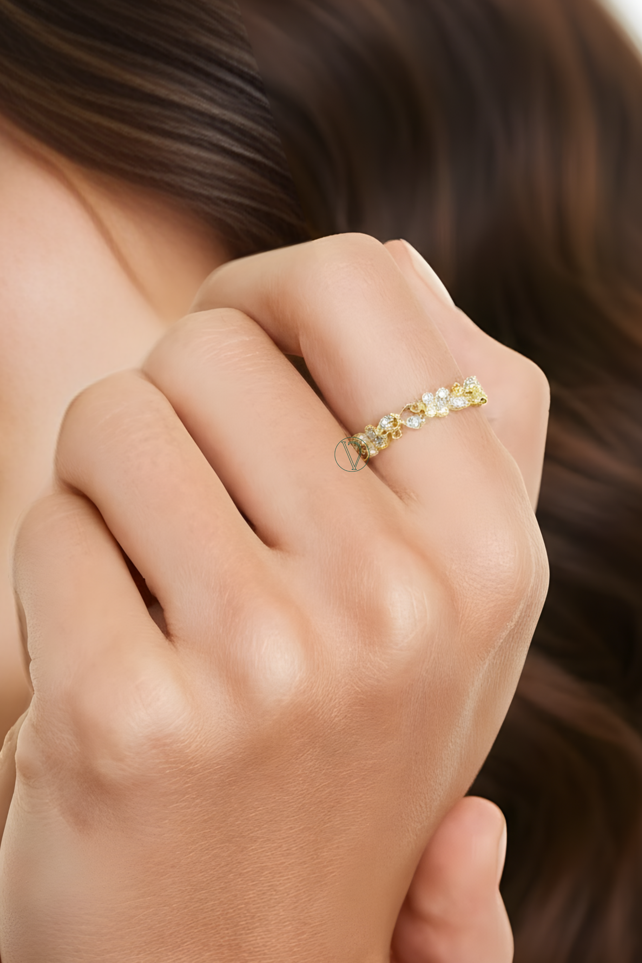 Floral Vine Wedding Band