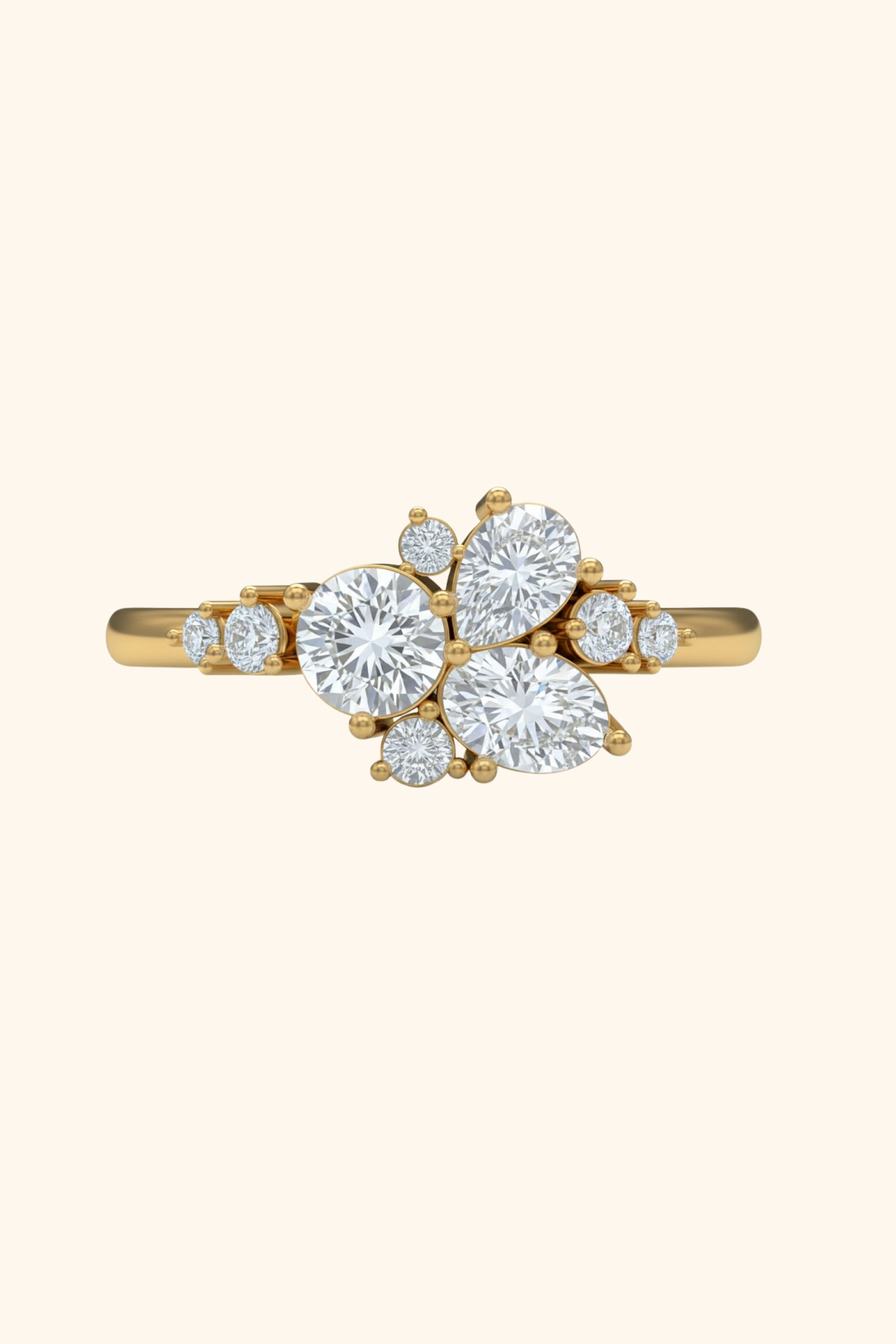 Mixed Stone Cluster Ring