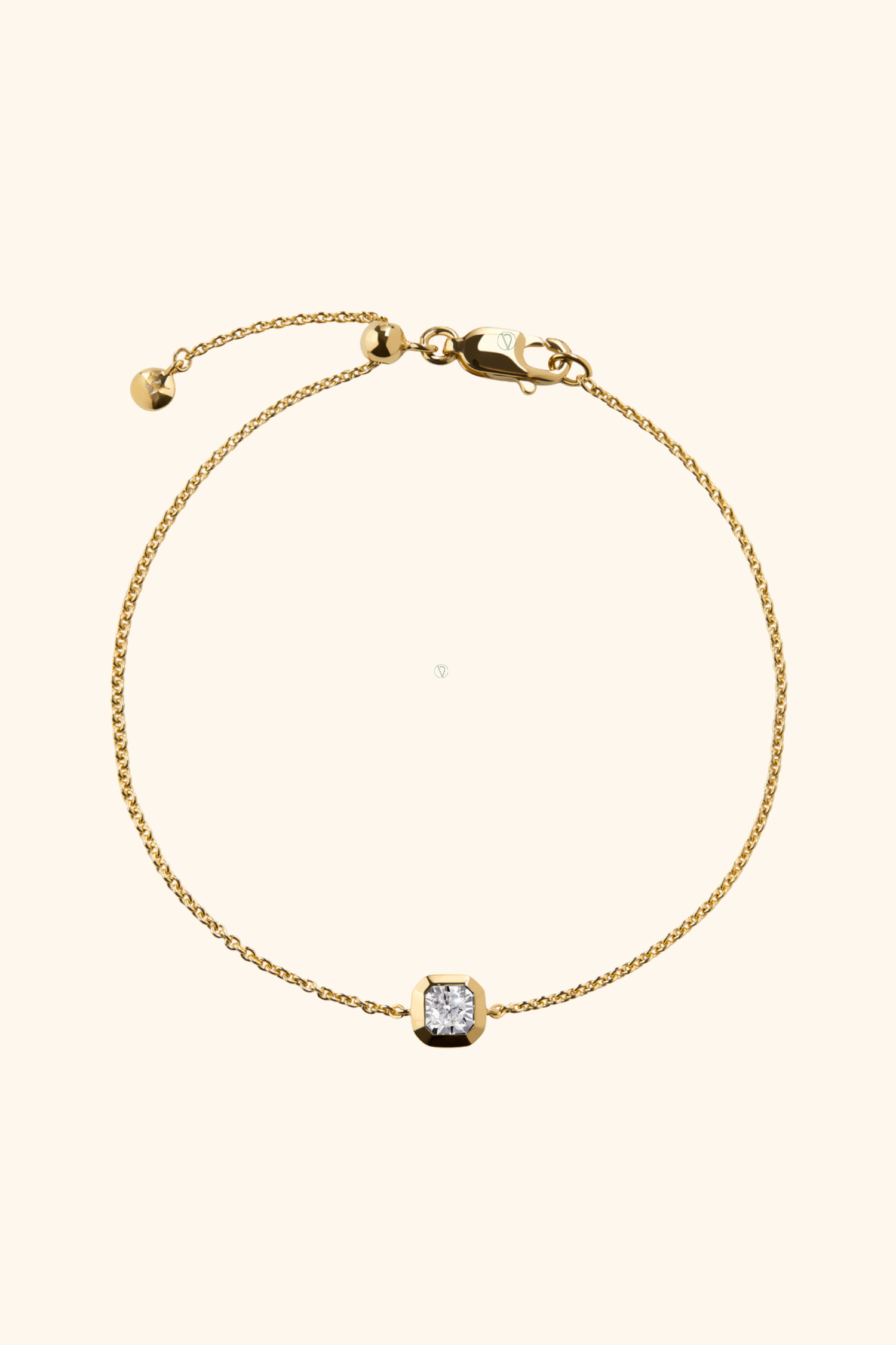 Bezel Set Asscher Shaped Bracelet