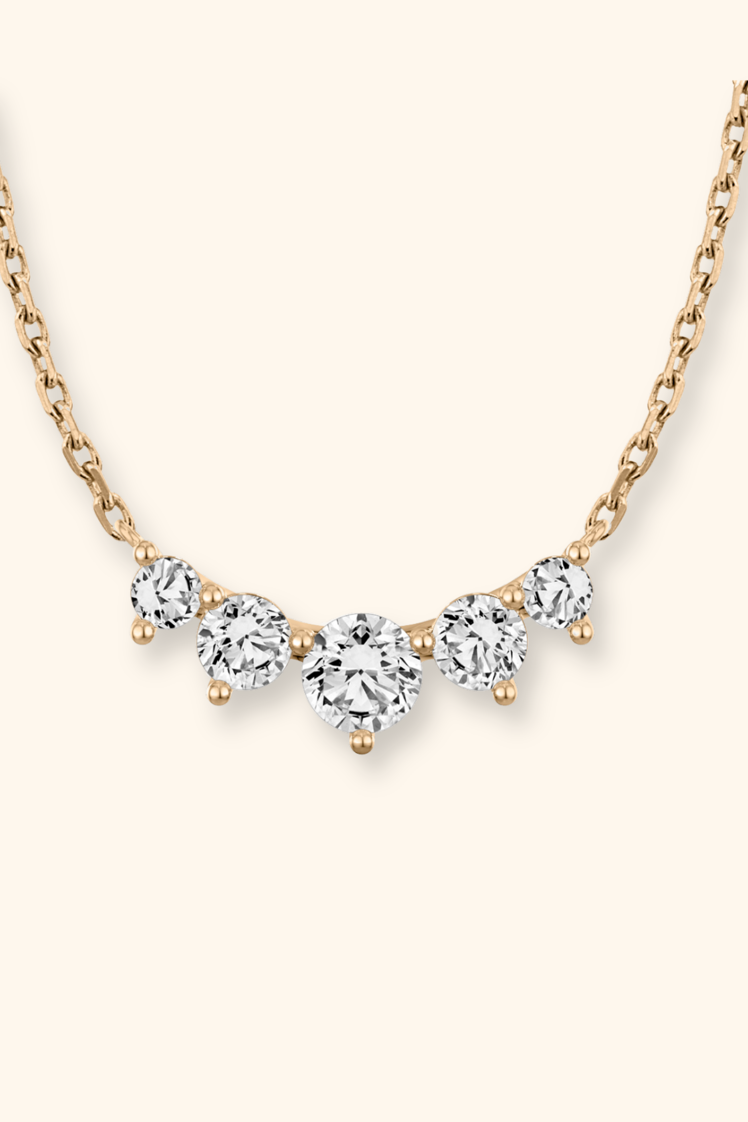 Stella Arc Pendant with Round Brilliant Diamonds