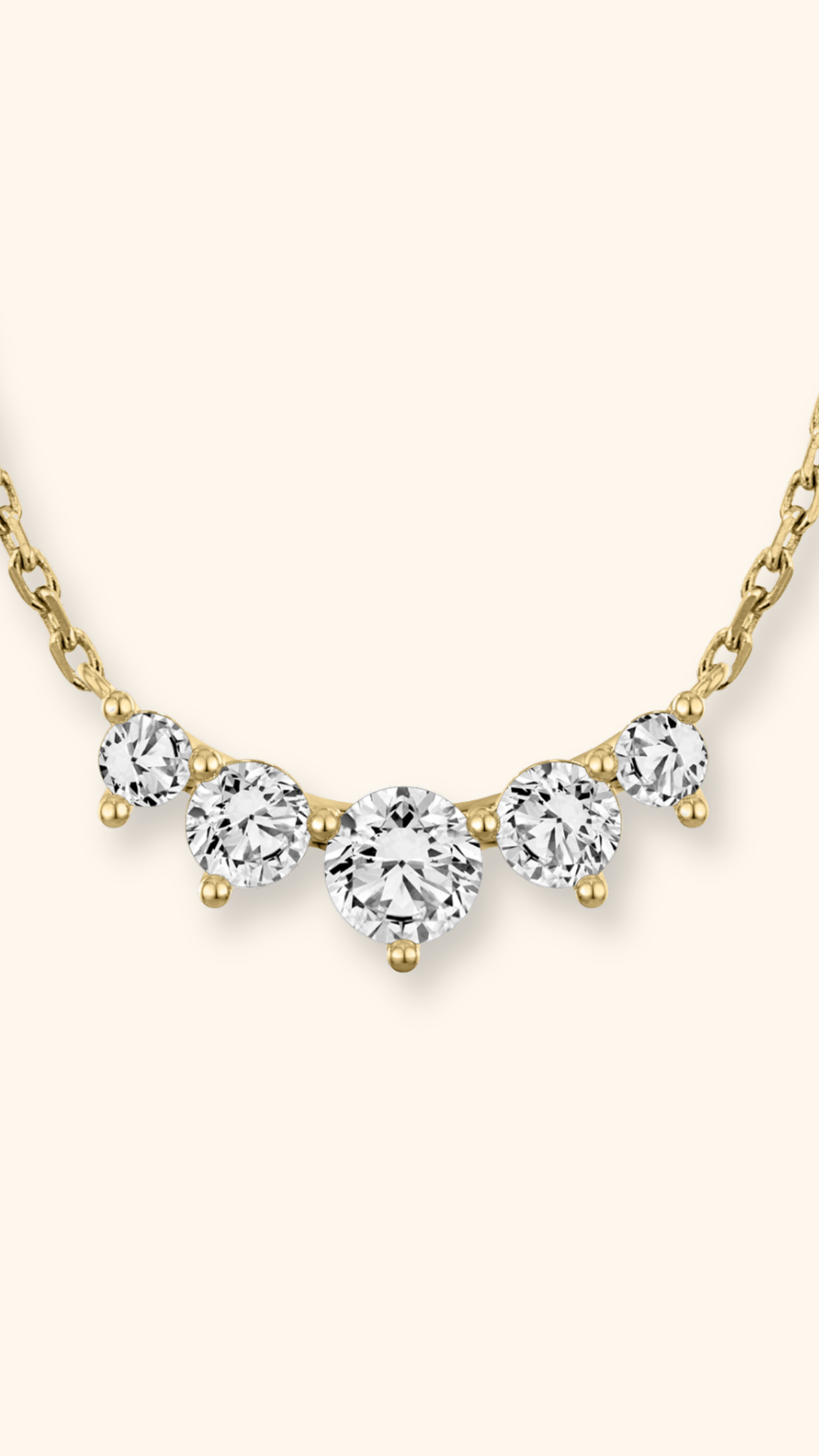 Stella Arc Pendant with Round Brilliant Diamonds