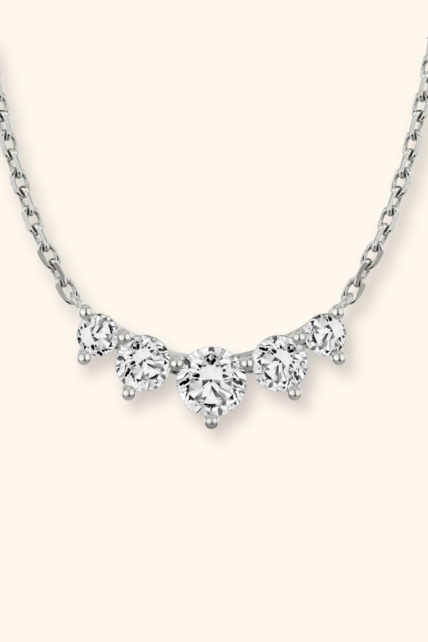 Stella Arc Pendant with Round Brilliant Diamonds