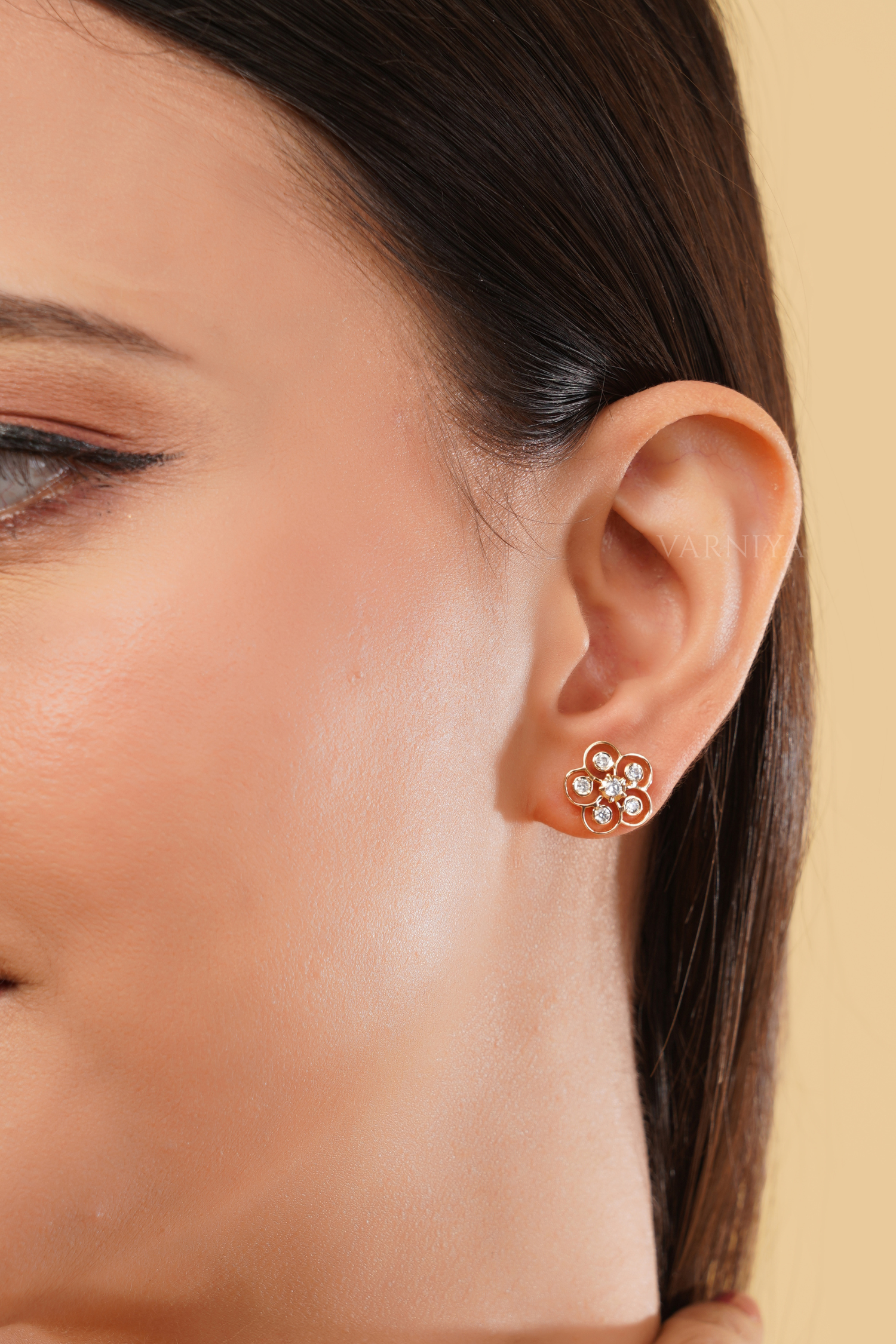 Traditional Classic Floral Studs