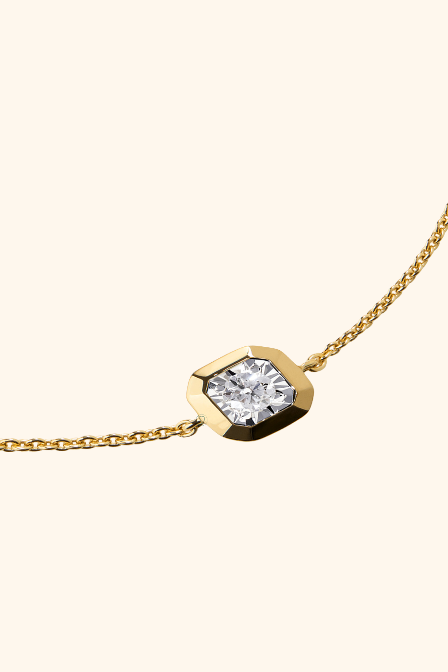 Bezel Set Asscher Shaped Bracelet