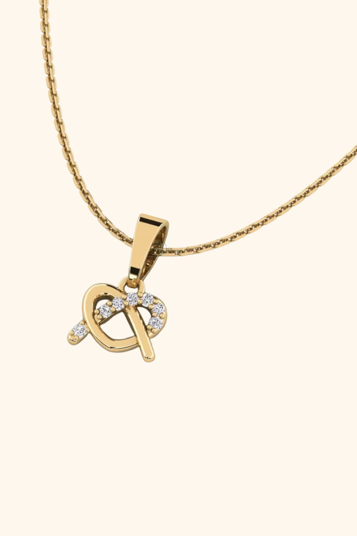 Twist Pavè Heart Pendant