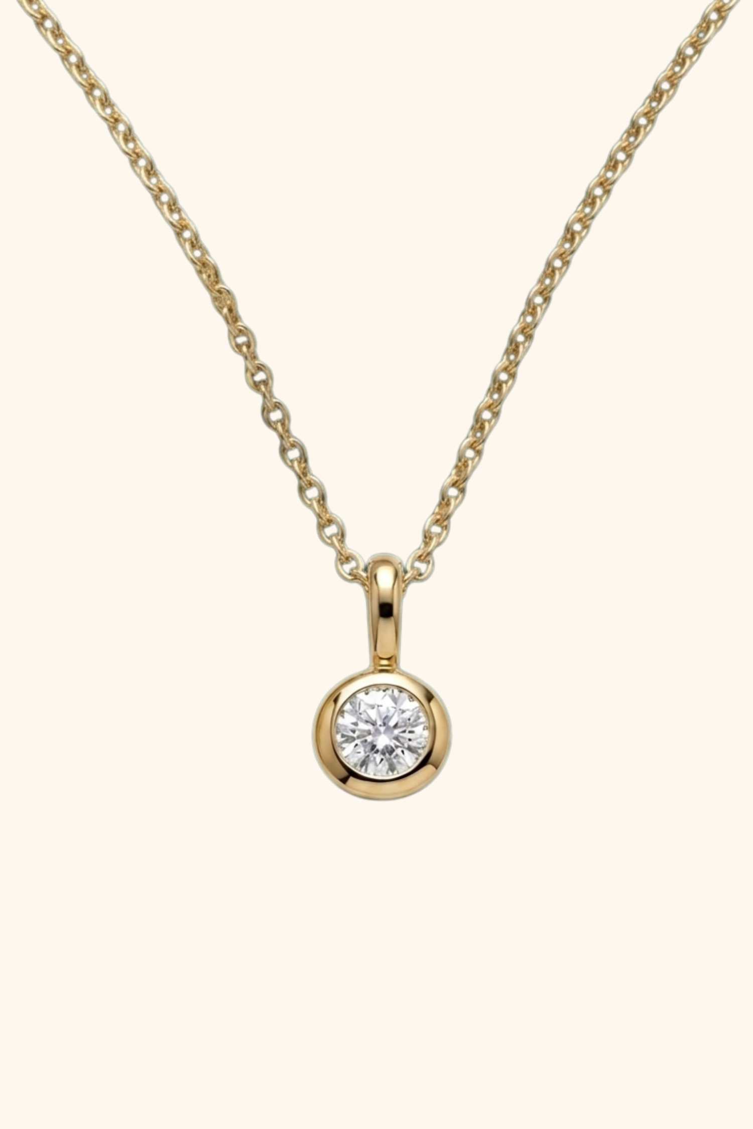 Bezel Set Round Shaped Pendant