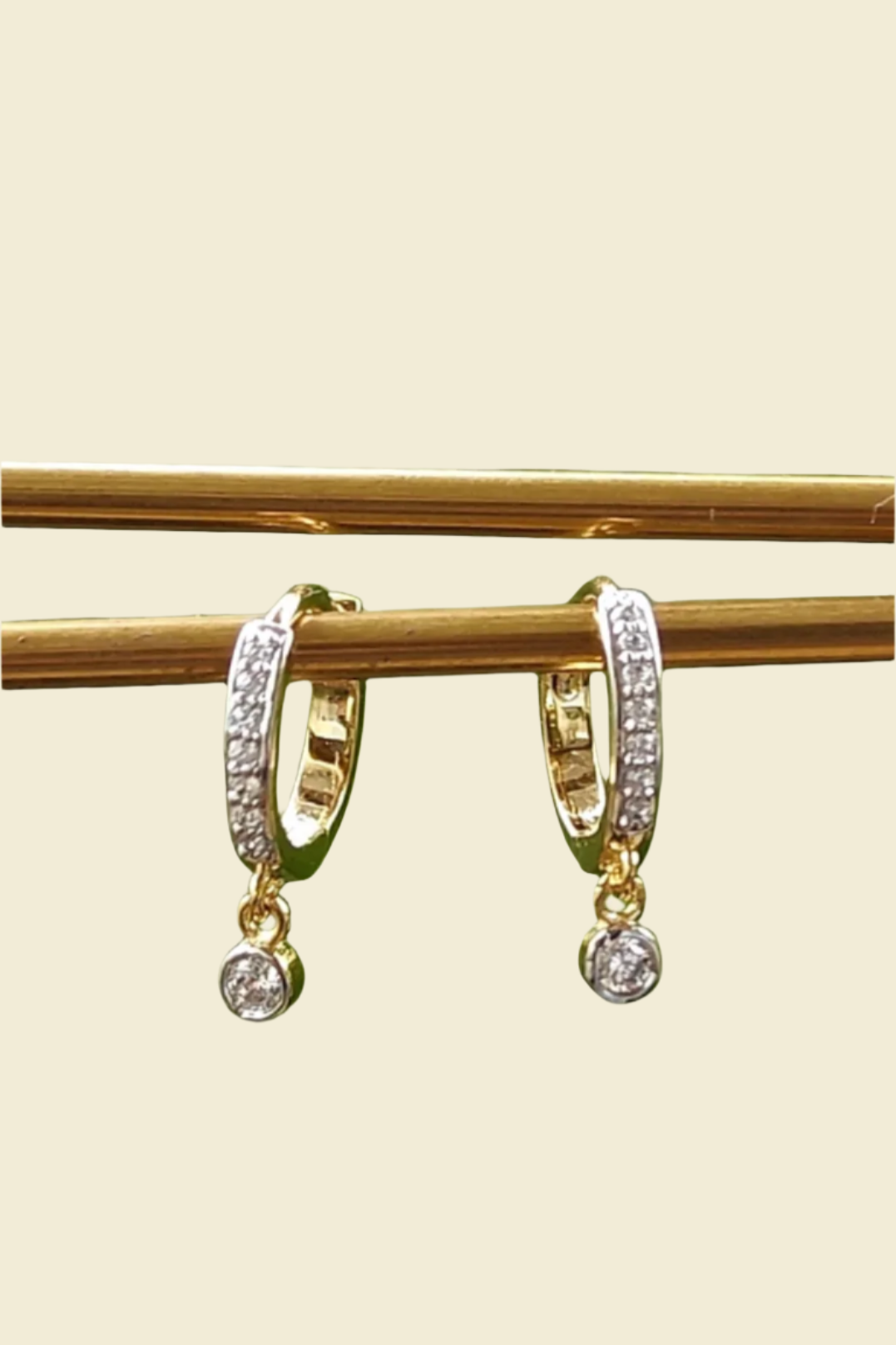 Rosa Diamond Drop Huggies