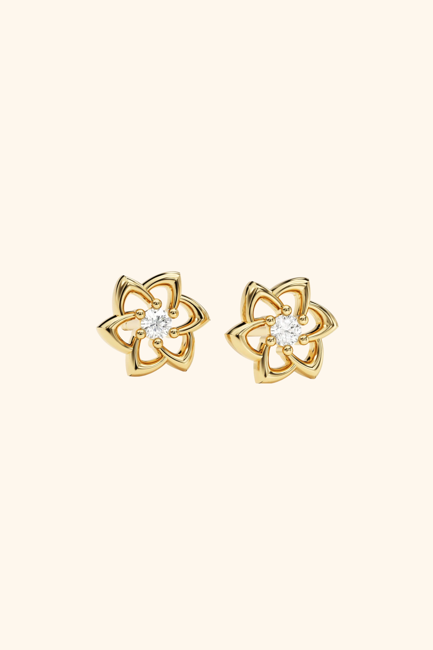 Floral Diamond Studs