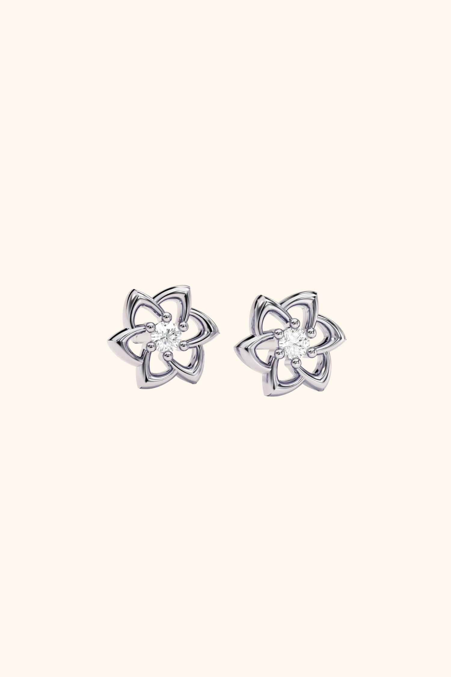 Floral Diamond Studs