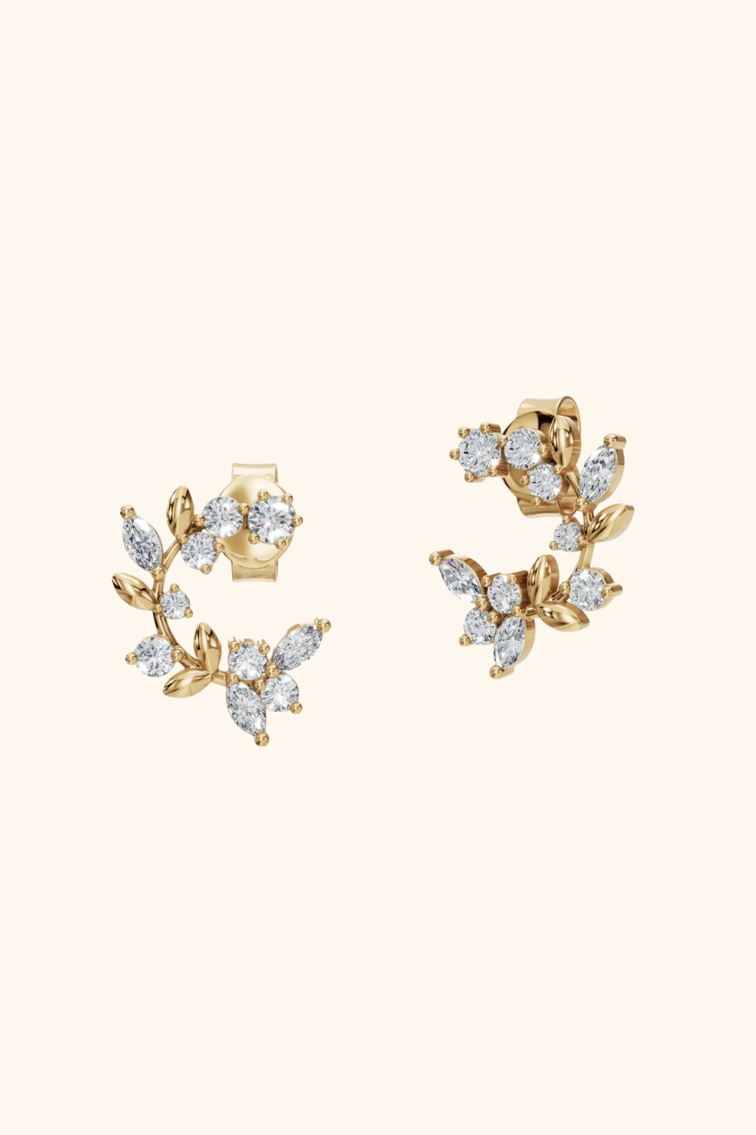 Leaf Diamond Earrings