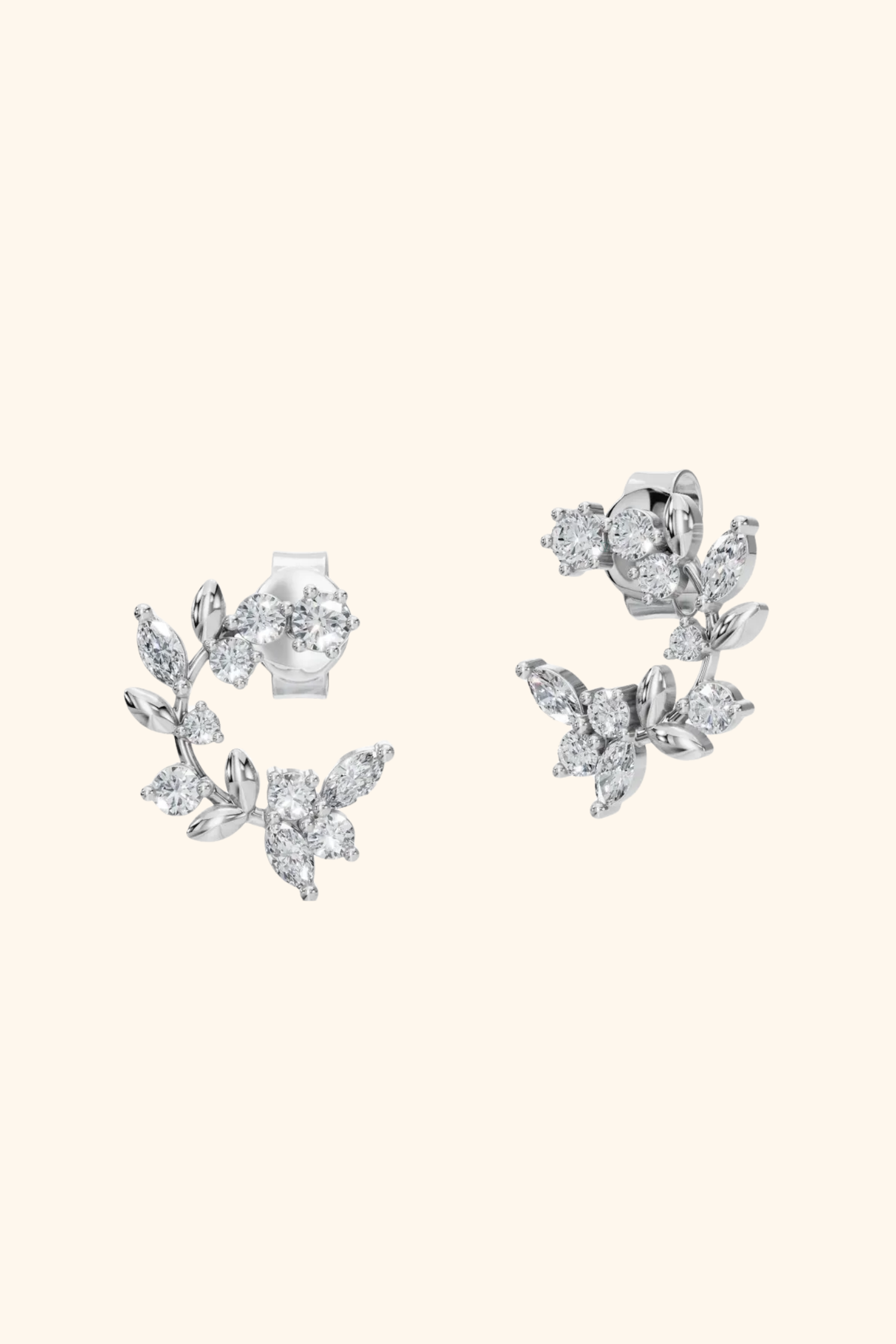 Leaf Diamond Earrings