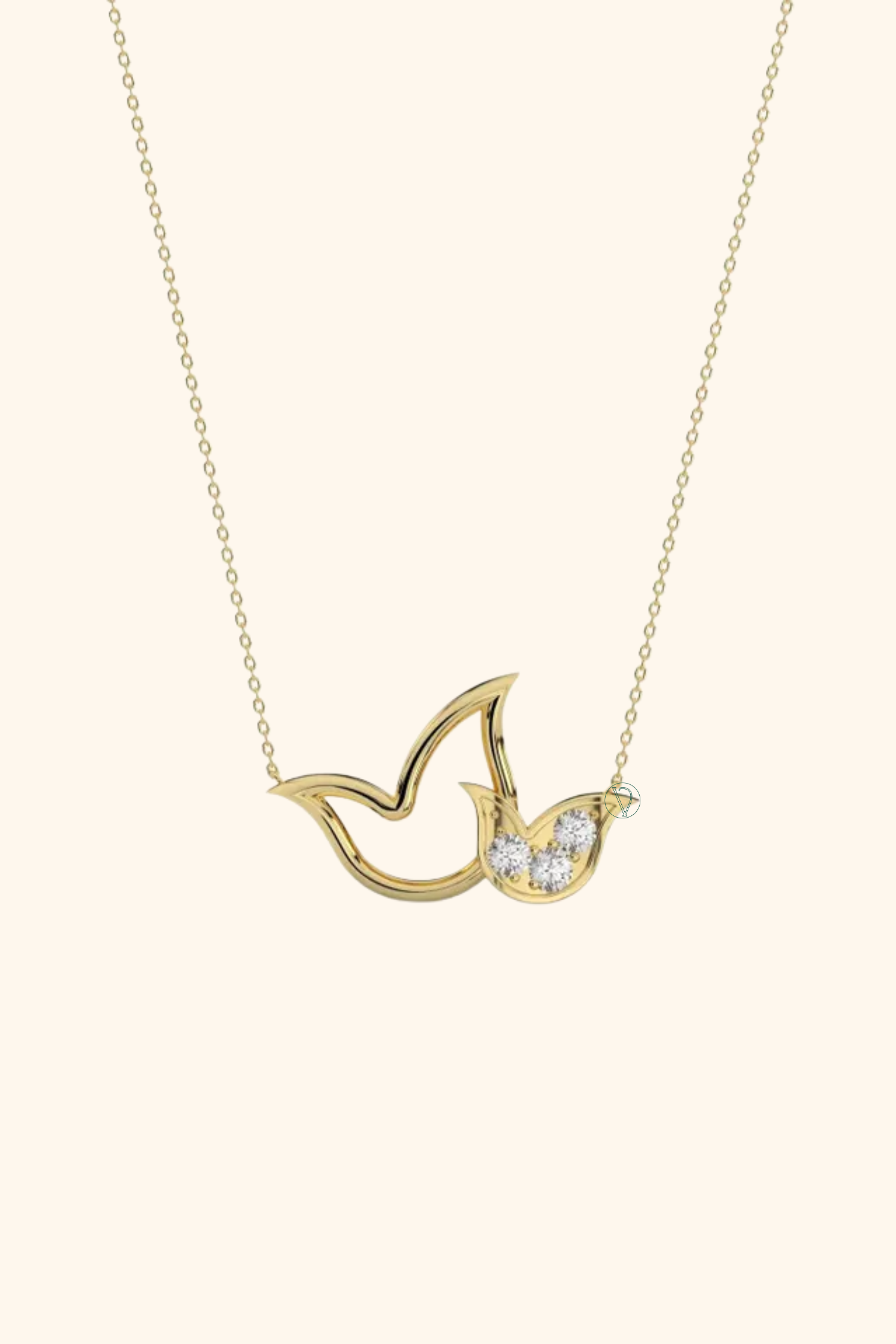 Mother and Baby Bird Necklace