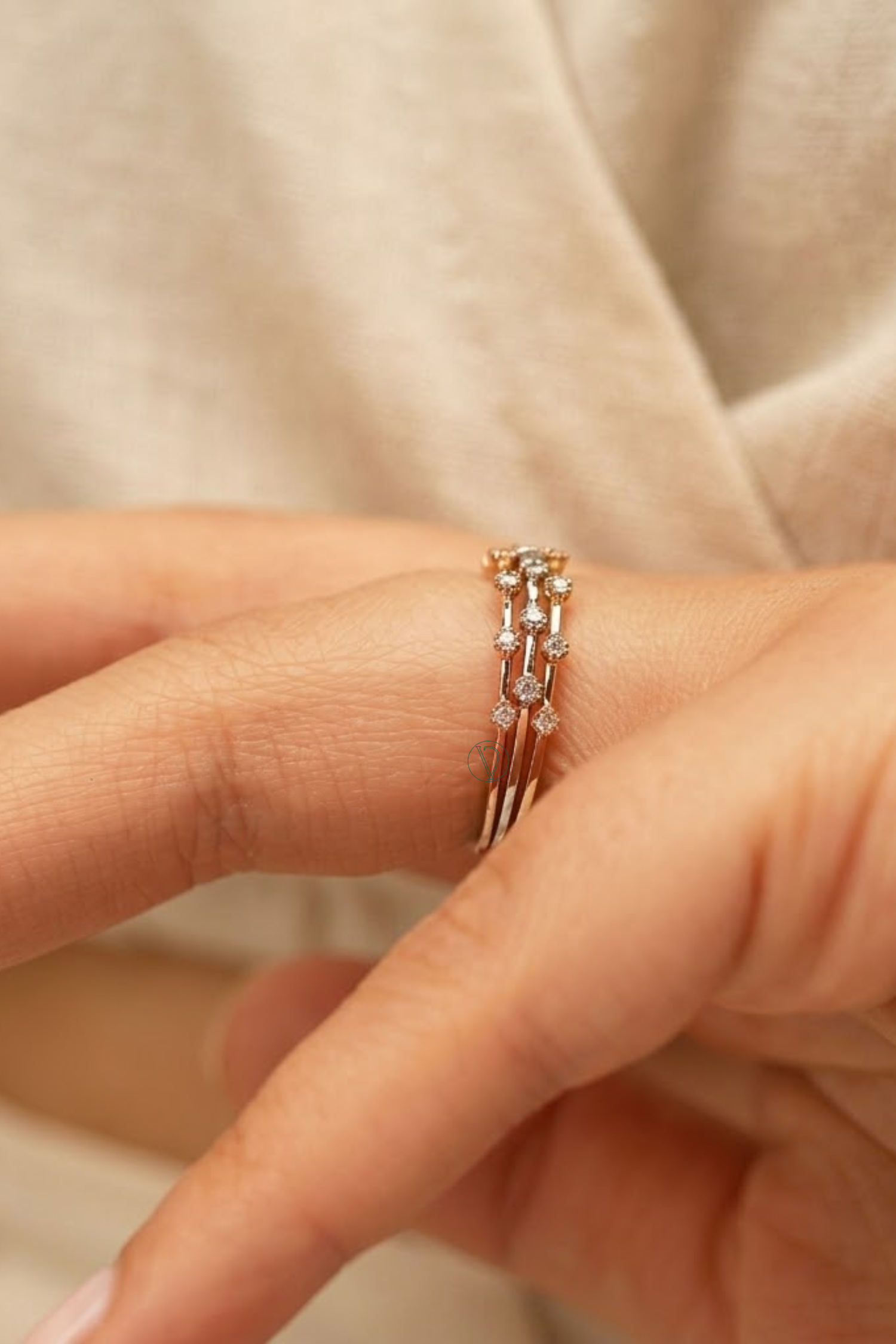Diamond Stacking Ring Set