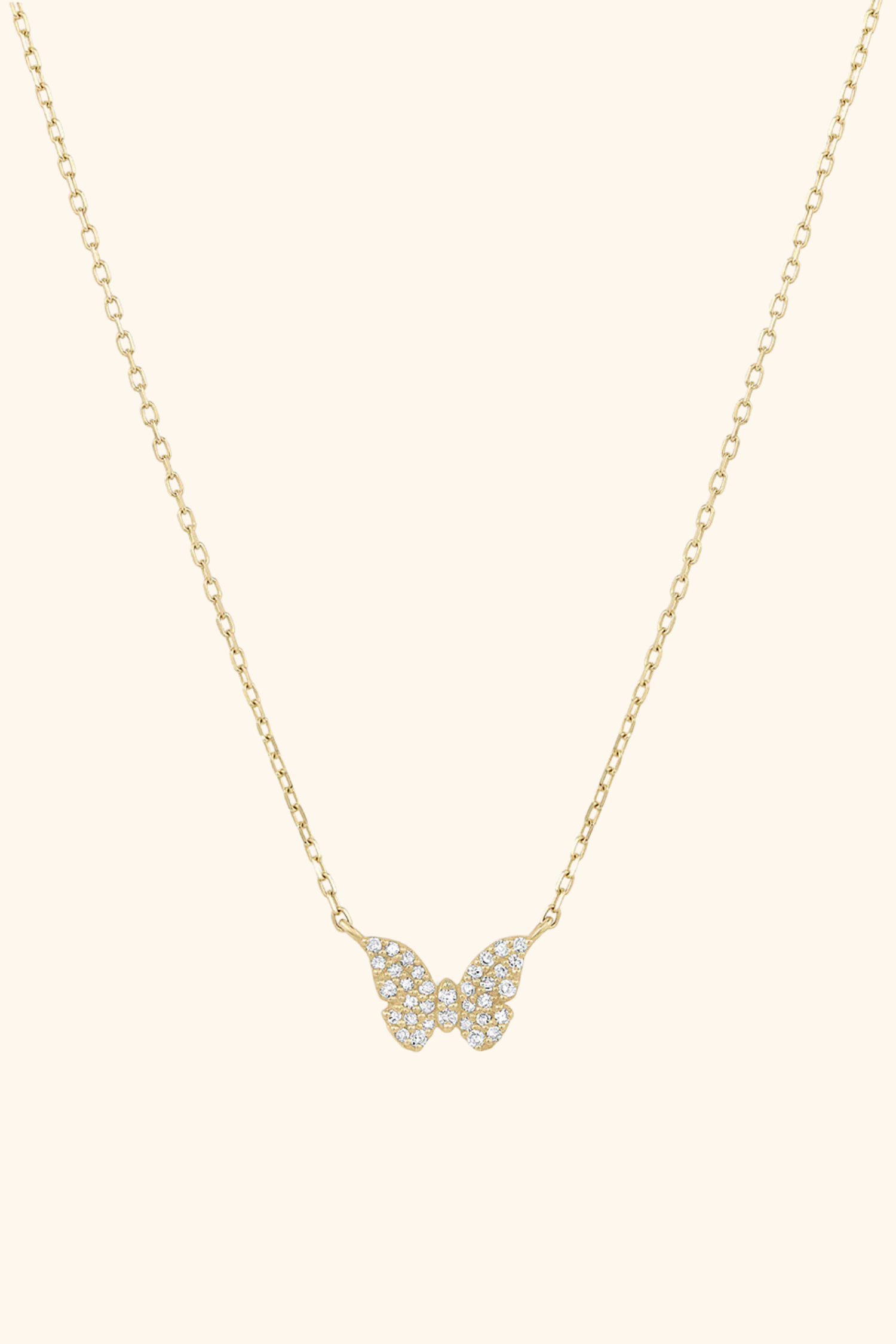 Diamond Butterfly Pendant