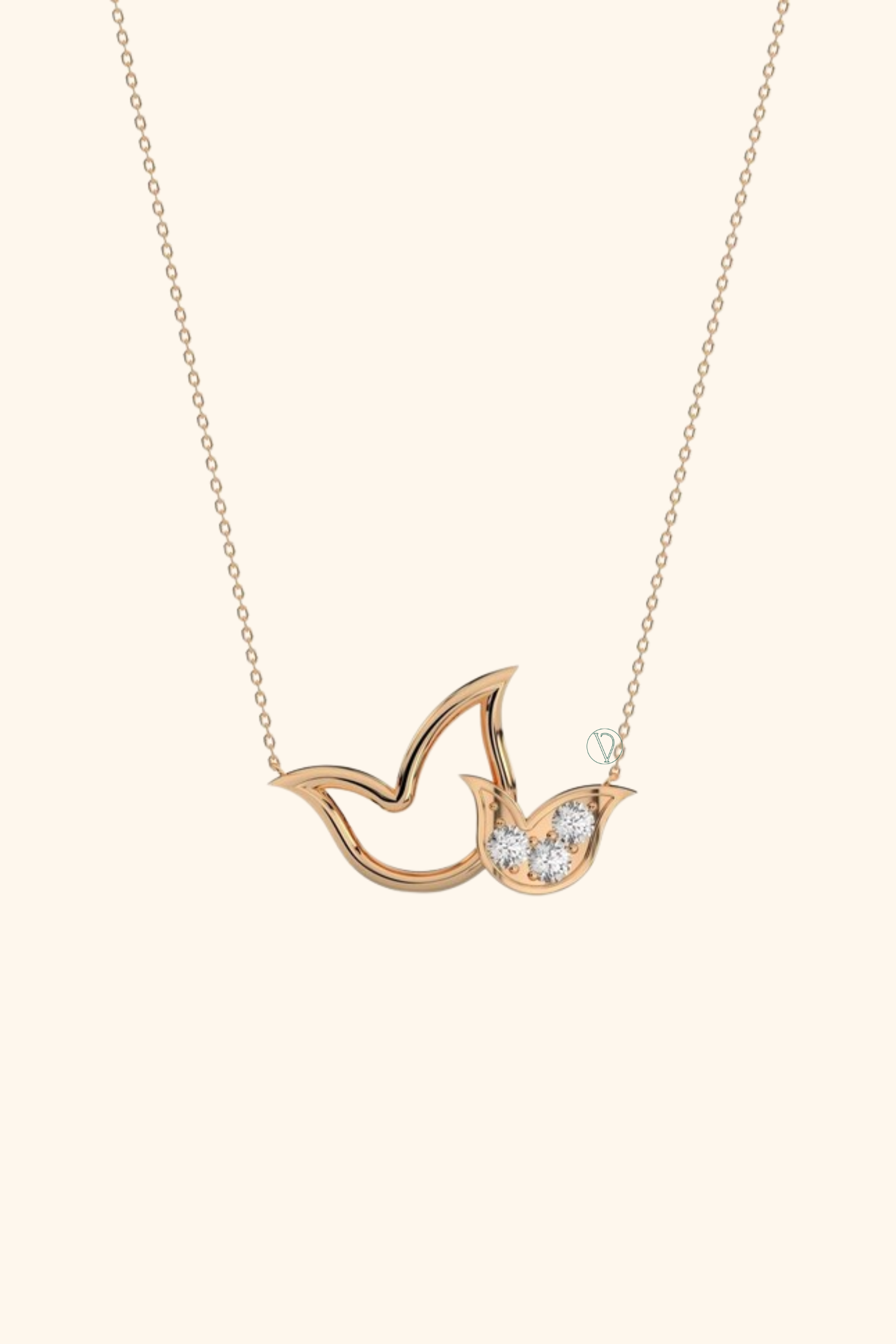 Mother and Baby Bird Necklace