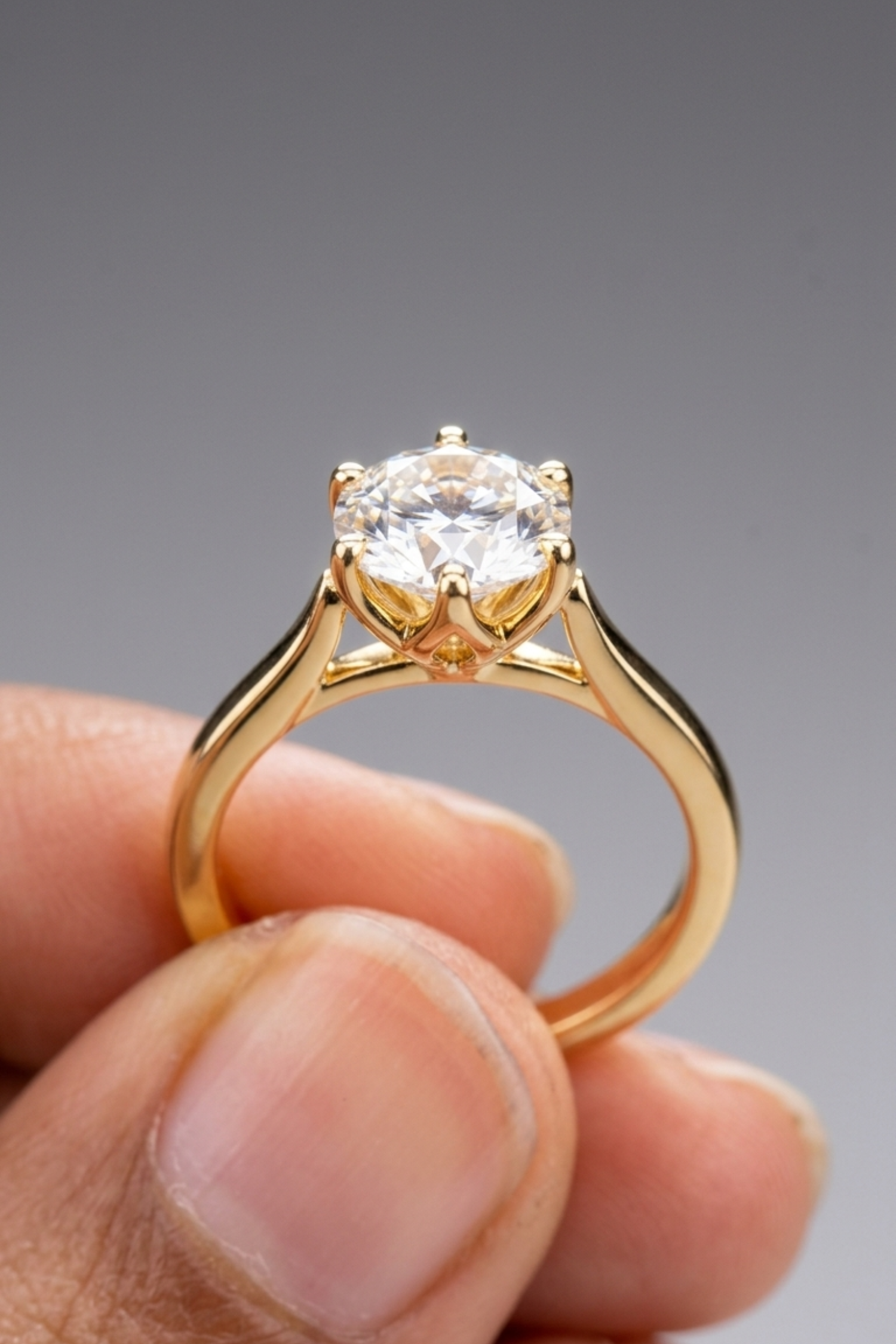 1.02 Ct Whispering Tulip Setting Sparkle Ring in Ring Size 6