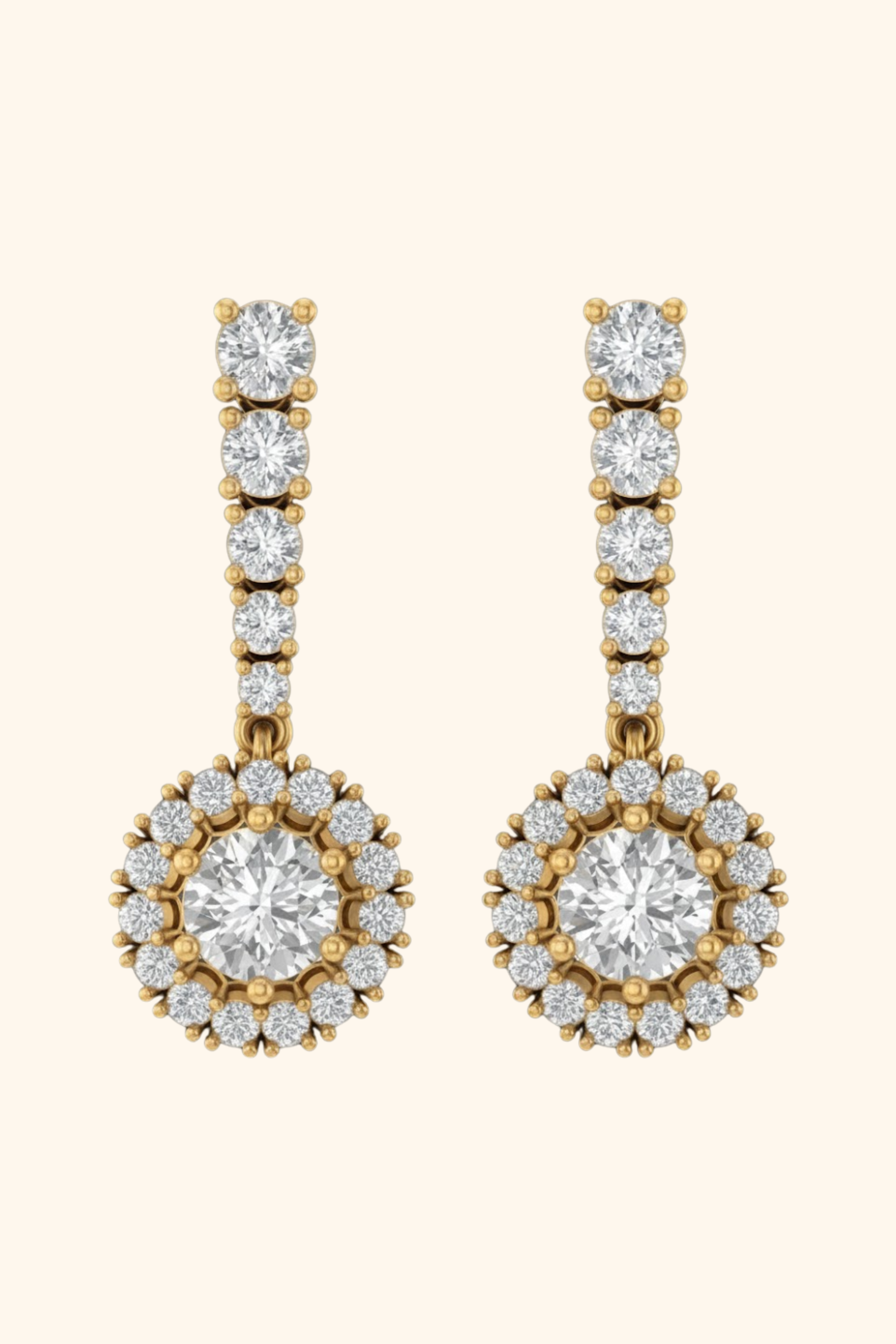 Anya Halo Drop Earrings