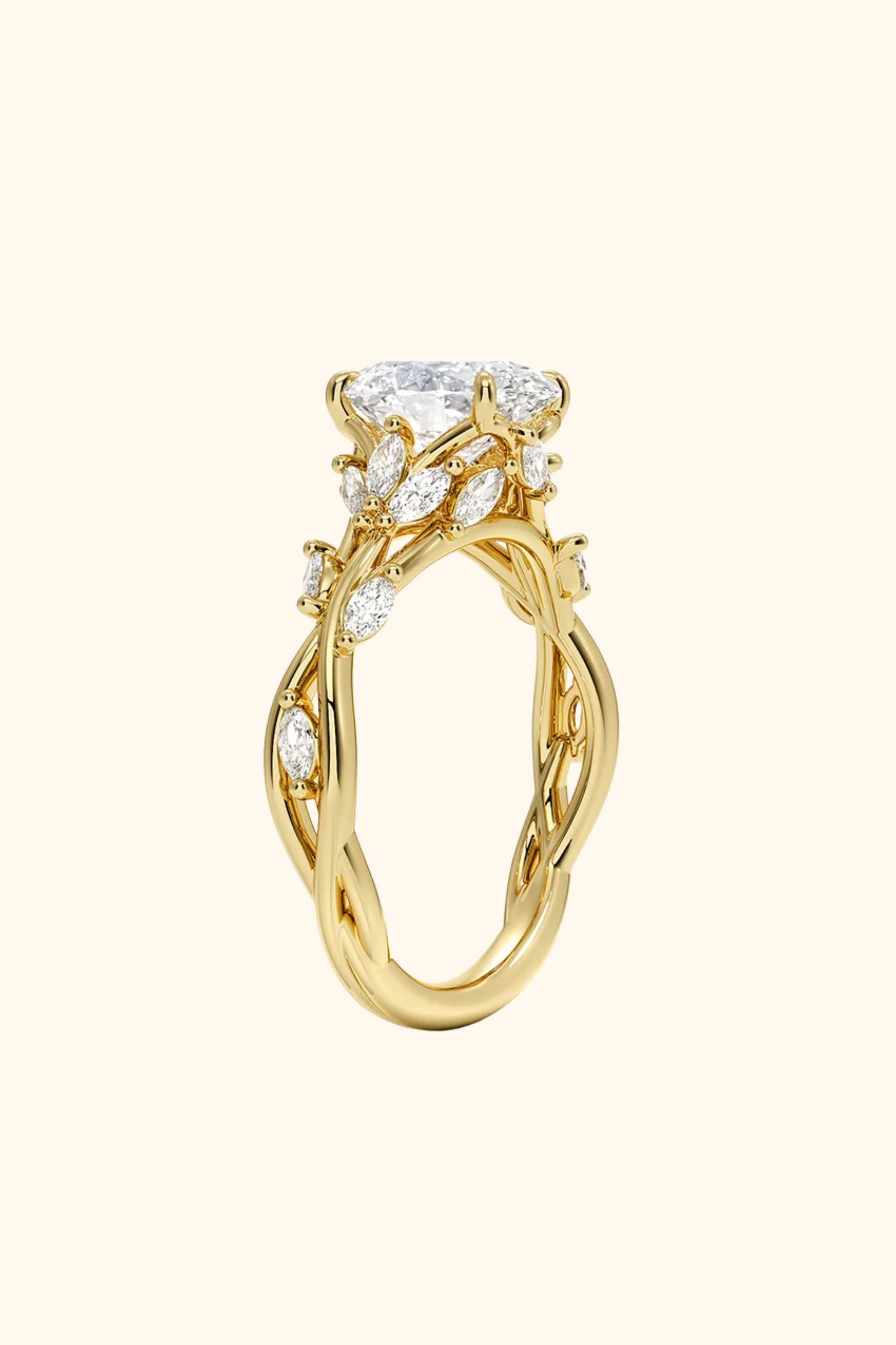 Amara Bloom Oval Solitaire Ring