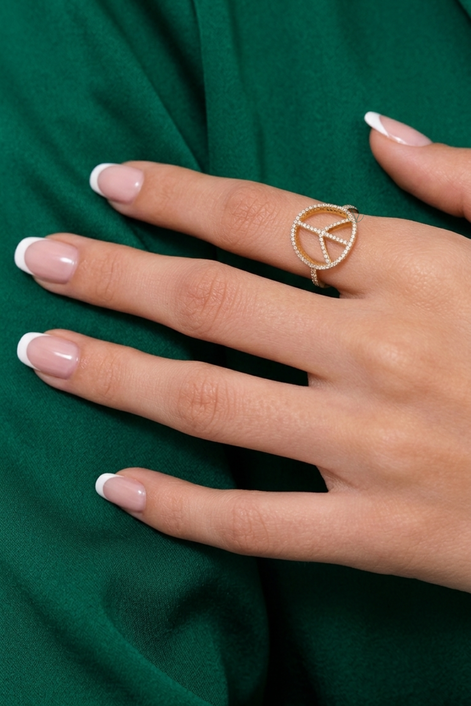 Diamond Peace Ring