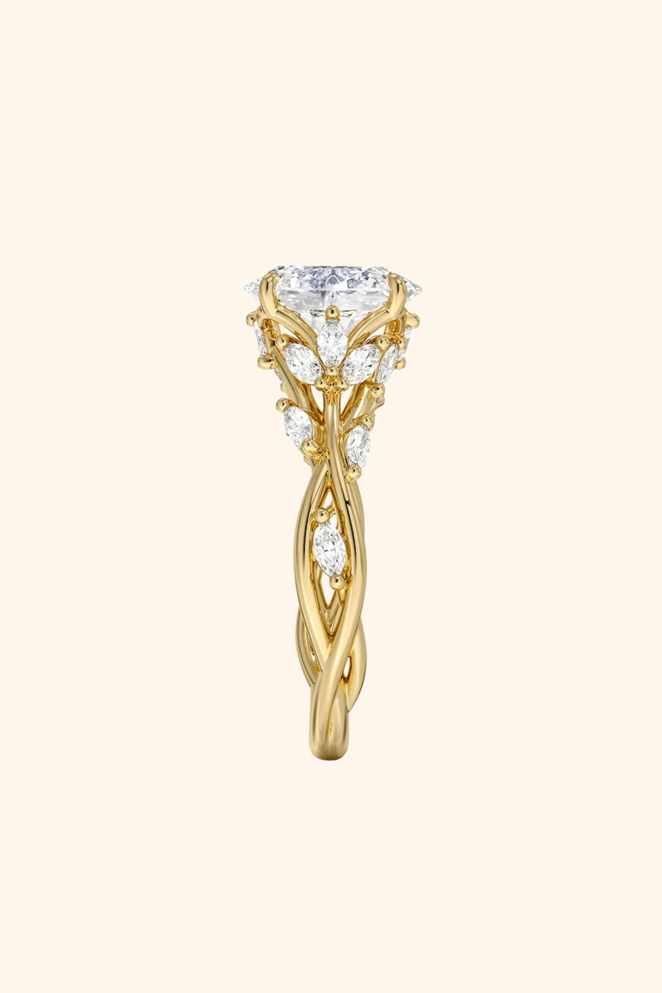 Amara Bloom Oval Solitaire Ring